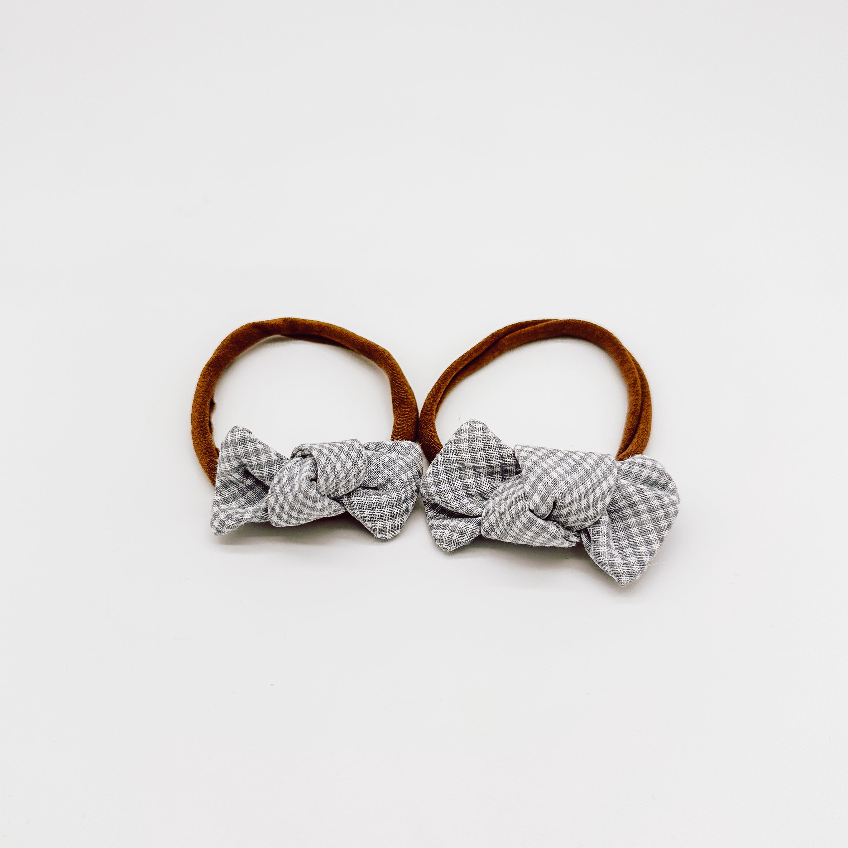 Grace Small Gingham Knot Bow | Handmade Bows