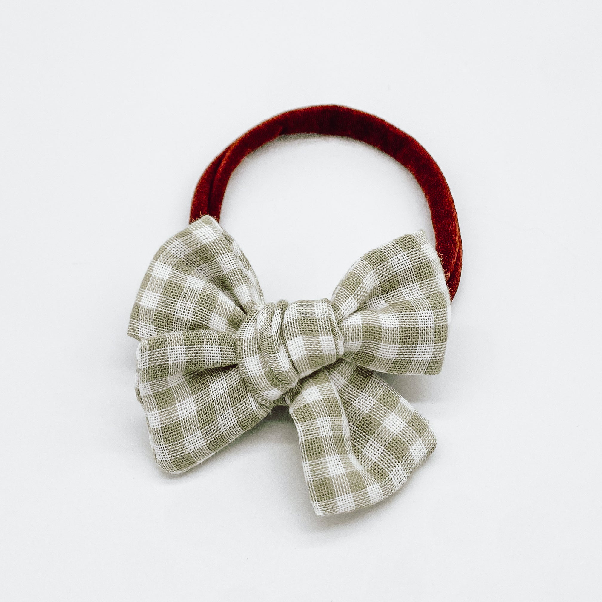 Grace Small Gingham Hair Bows | Handmade Bows