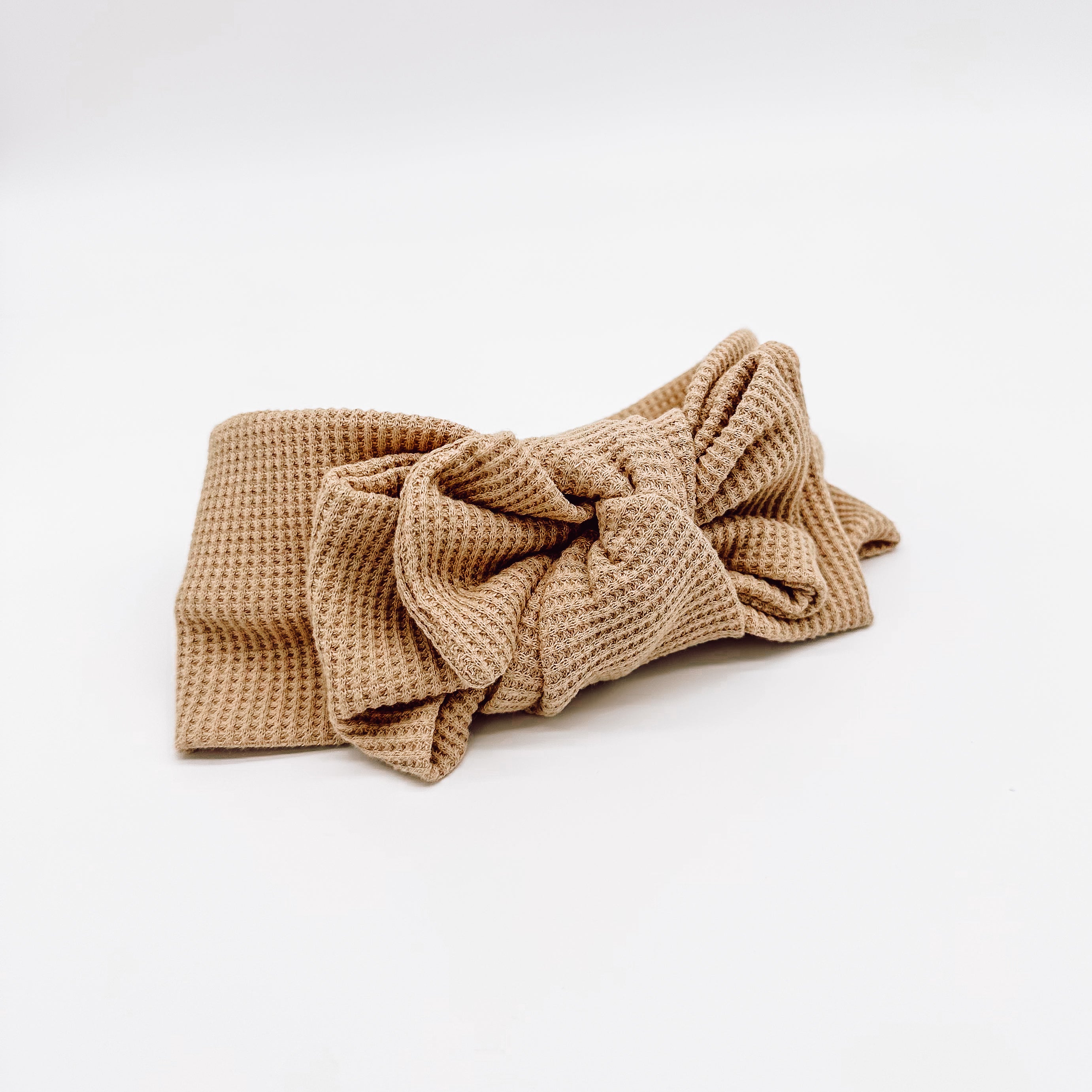 Adaline Oversized Bow Headband Latte | Handmade Bows