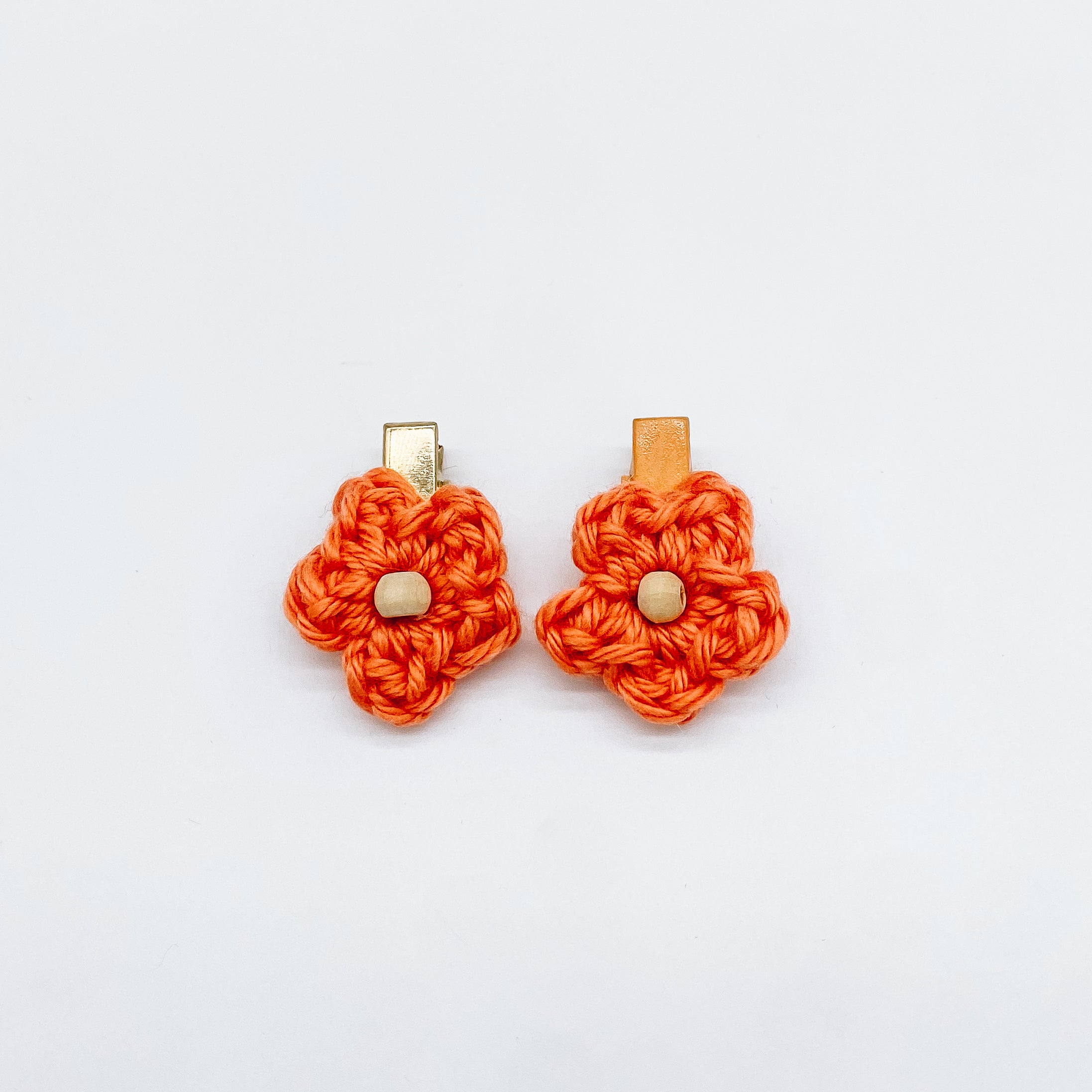 Mini Isla Flower Hair Clips | Hand Crocheted Flowers