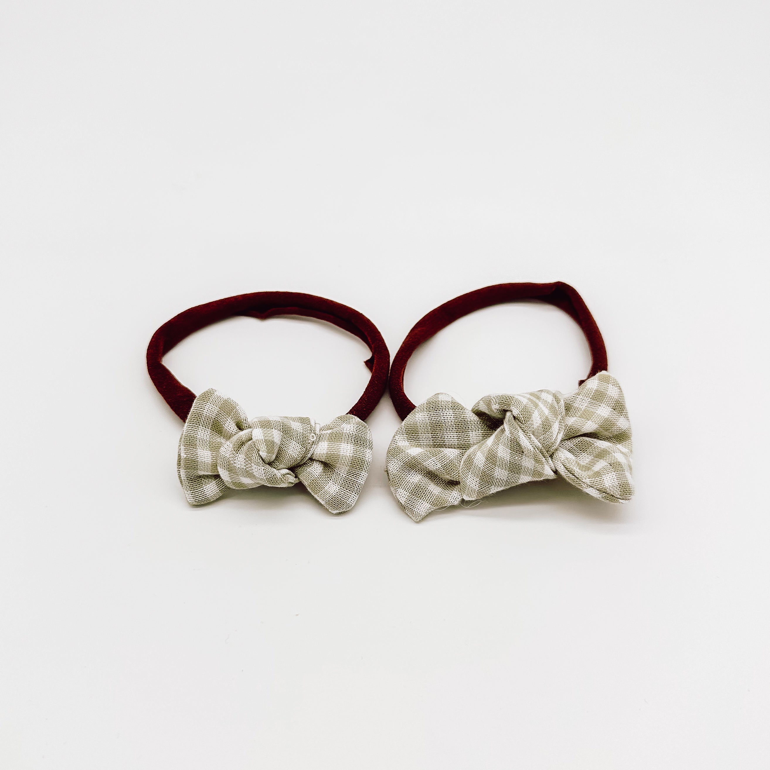 Grace Small Gingham Knot Bow | Handmade Bows