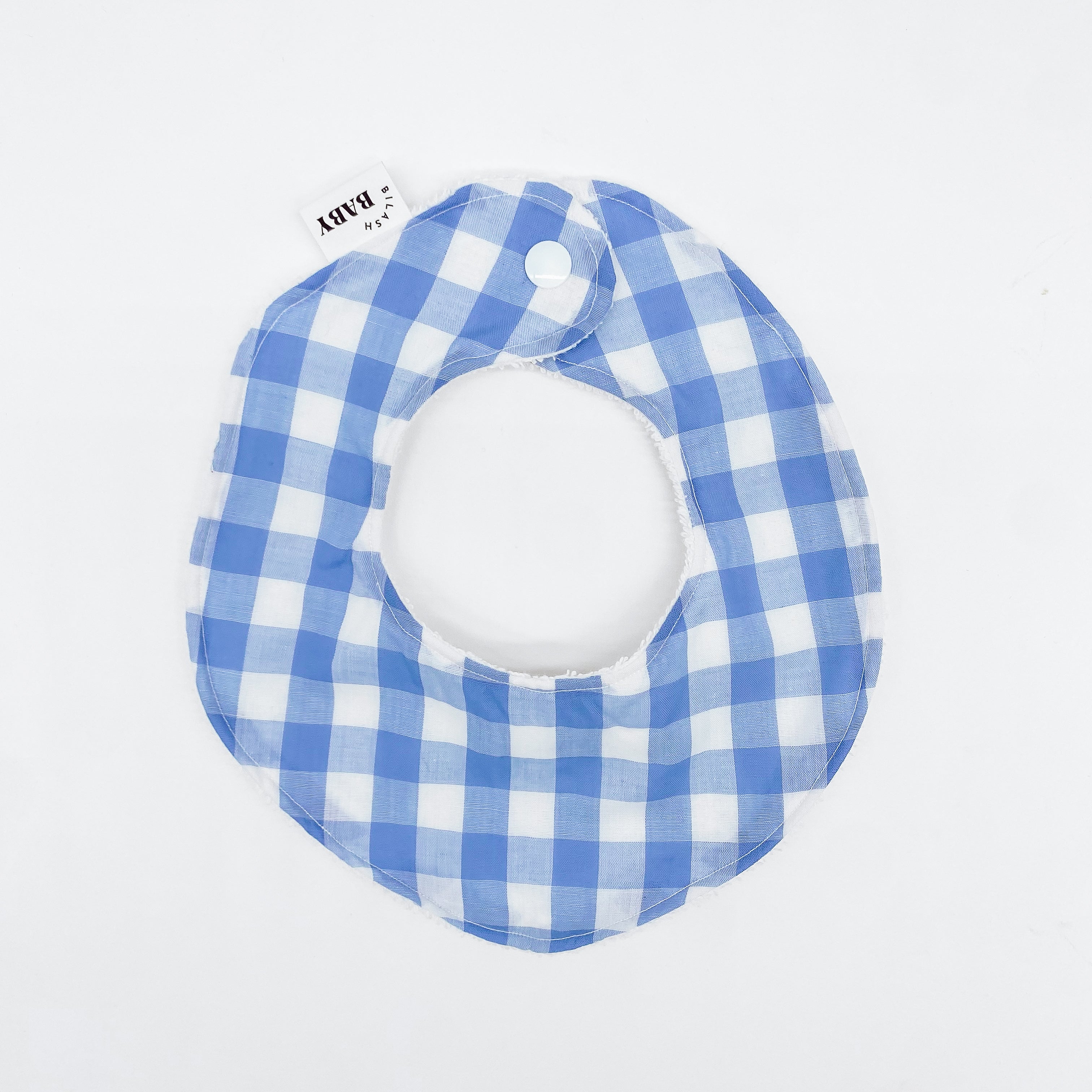 Baby Blue Gingham Bib | handmade Bib