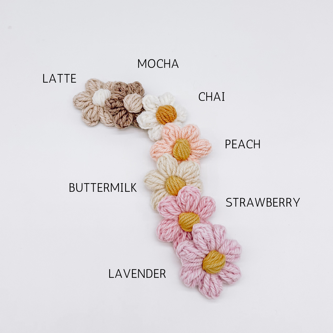 Sadie Flower Hair Clips | Hand Crocheted