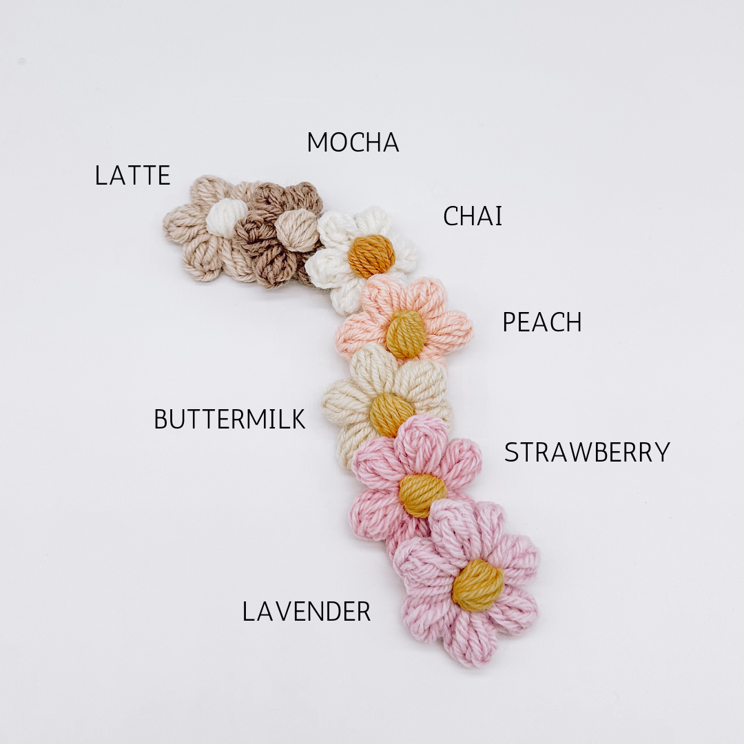 Sadie Flower Hair Claw Clip | Hand Crocheted