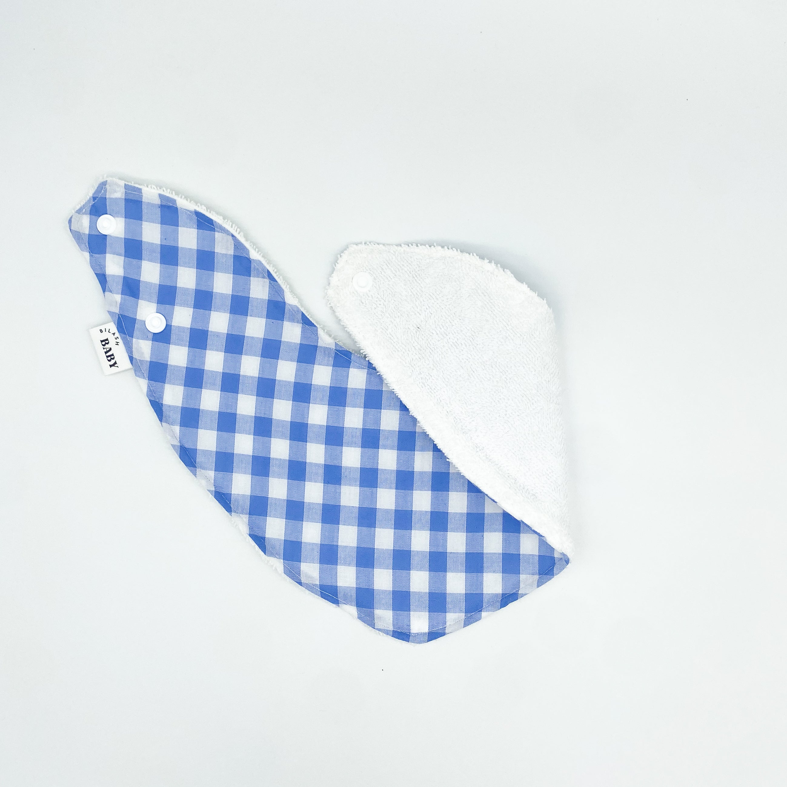 Baby Blue Gingham Baby Bib | Handmade Bib