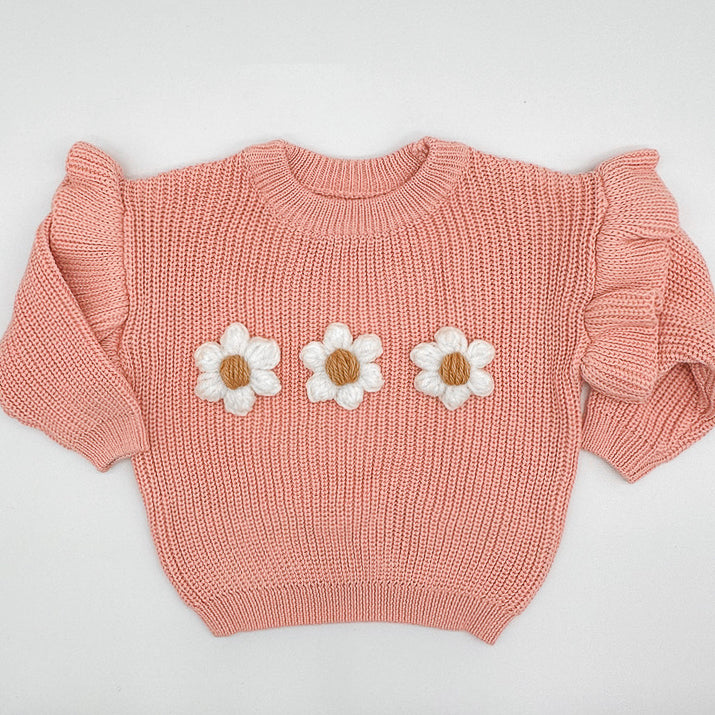 Pink Flower Knit | Hand Crocheted Flowers