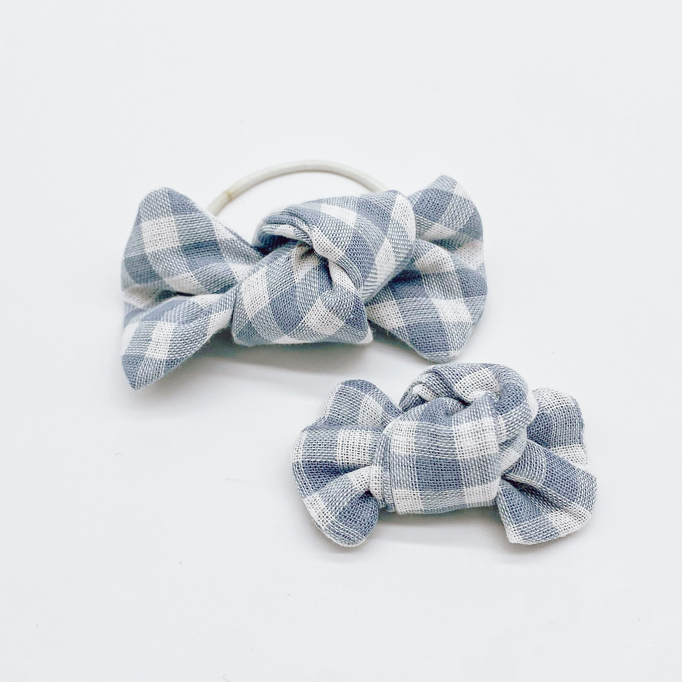 Grace Gingham Knot Hair Bows | Handmade Bows