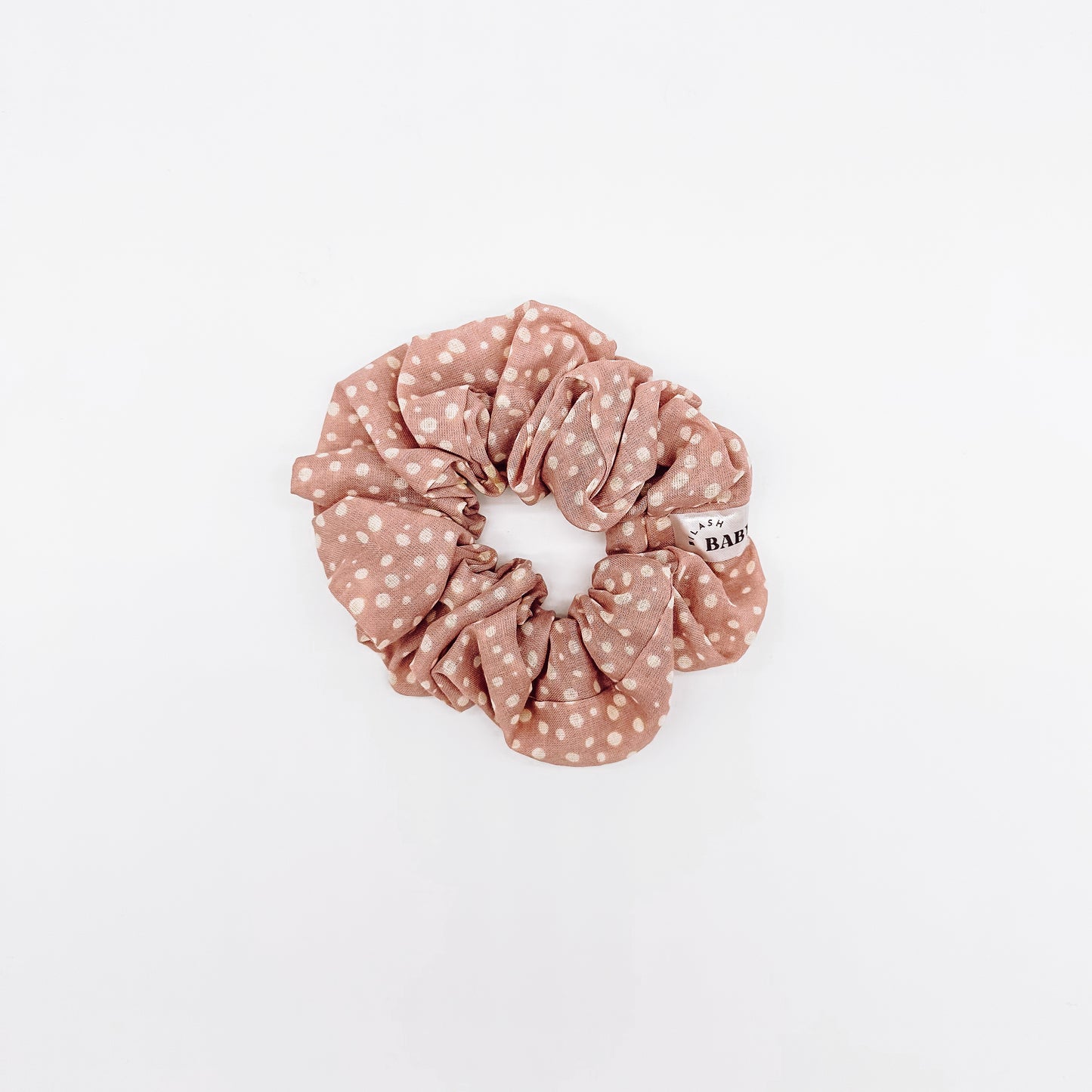 Blush Polka Dot Scrunchie | Handmade Scrunchies