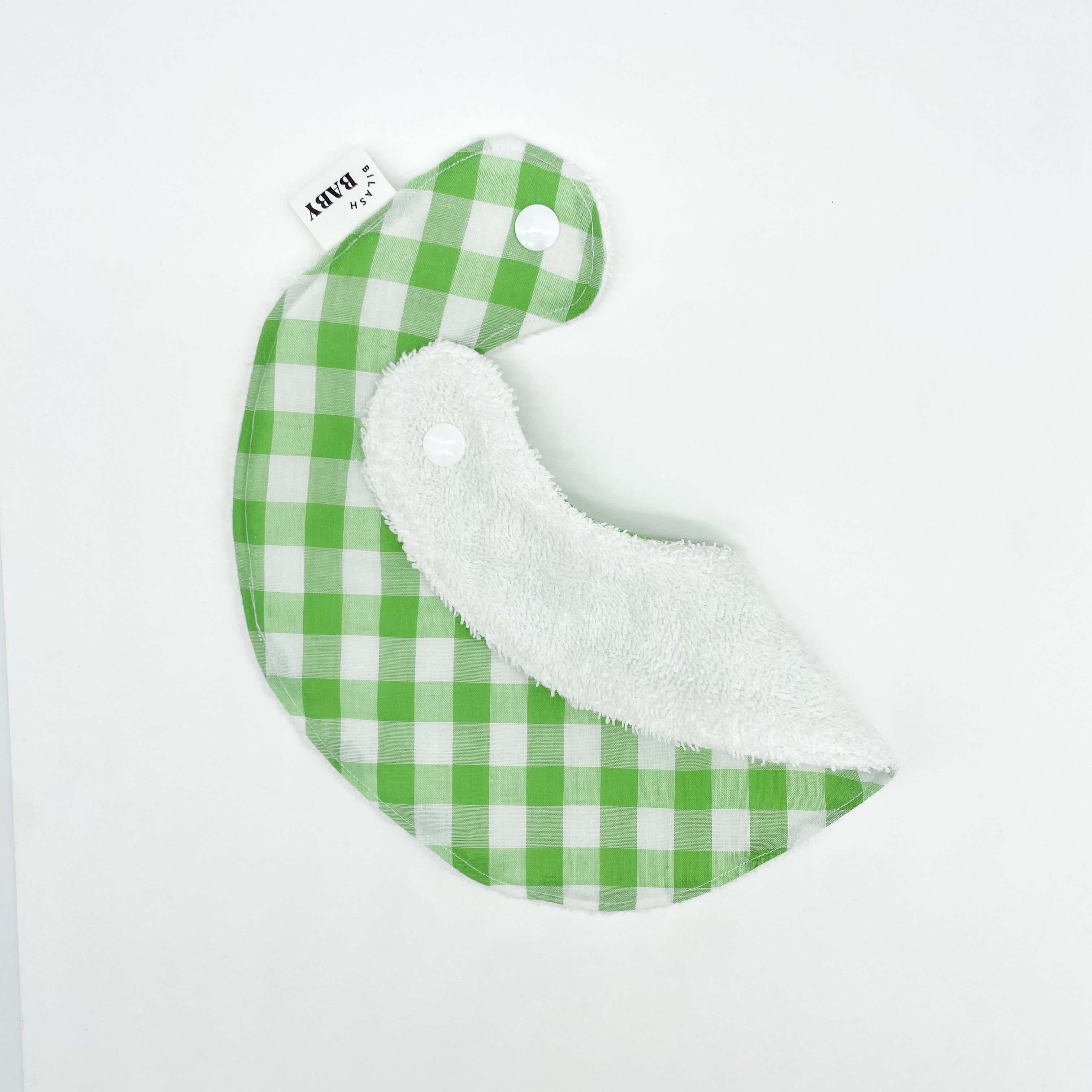 Lime Green Gingham Bib | Handmade Bib