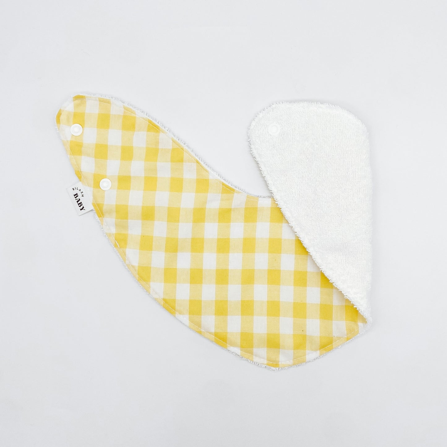 Lemonade Gingham Grow Bib | Handmade Bib