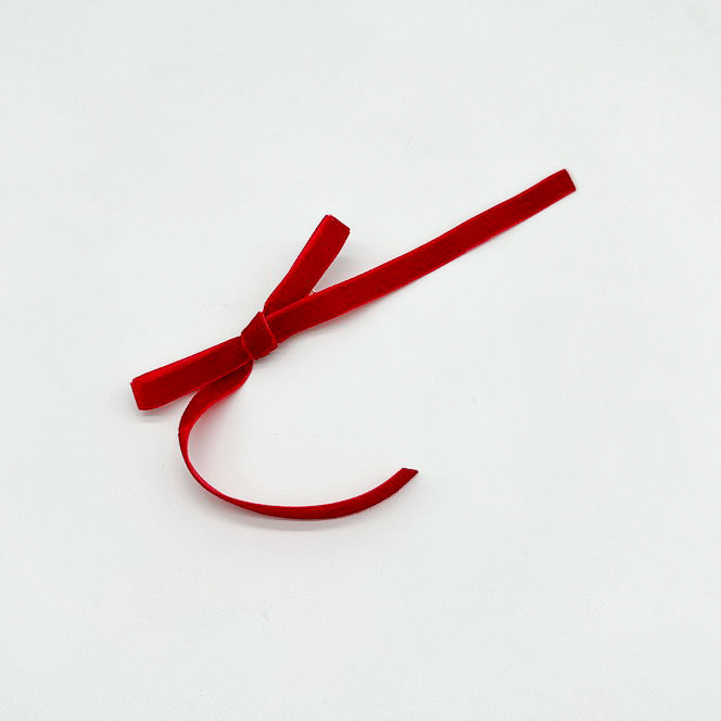 Maisy Long Christmas Velvet Bow Hair Clip