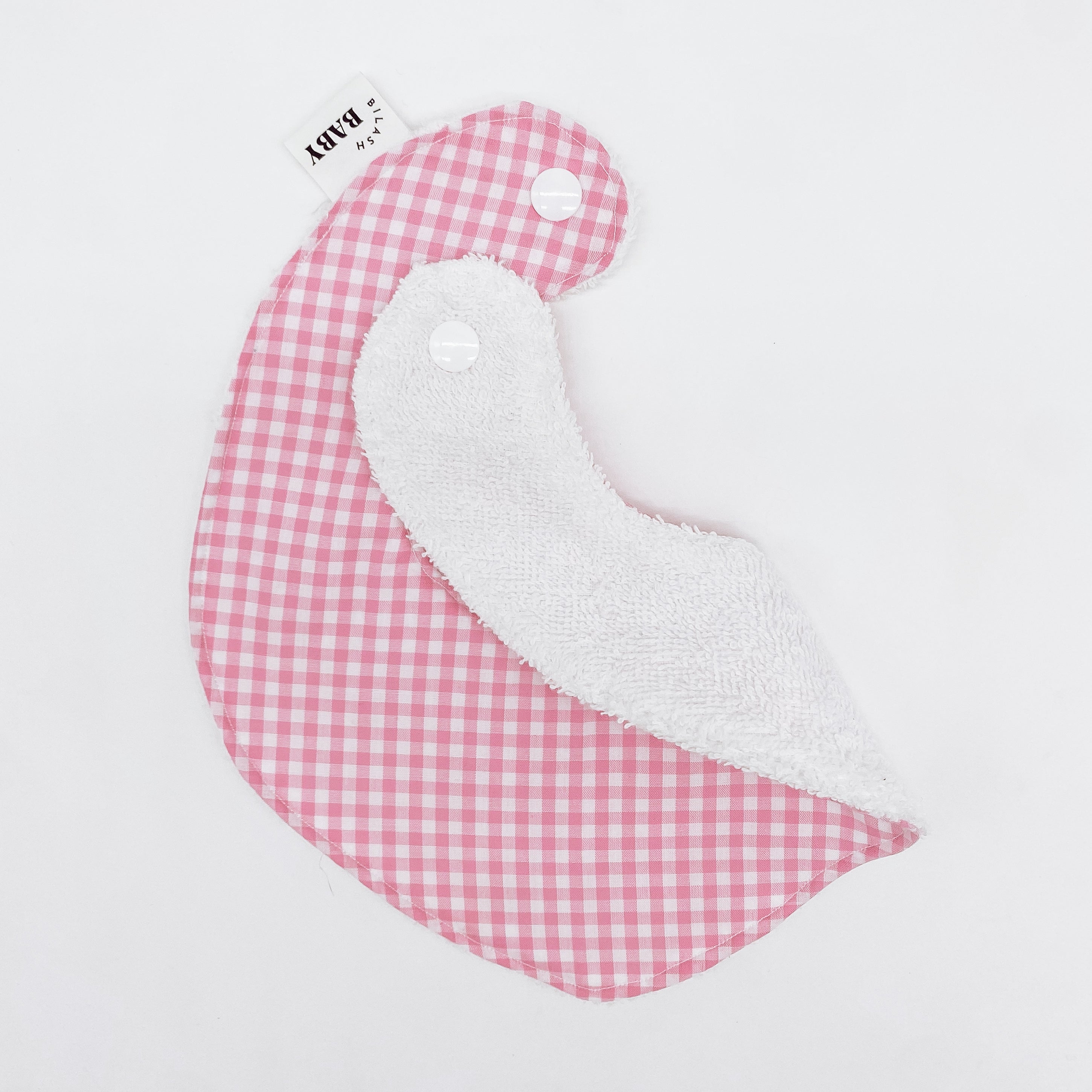 Bubblegum Pink Mini Gingham Bib | Handmade Bib