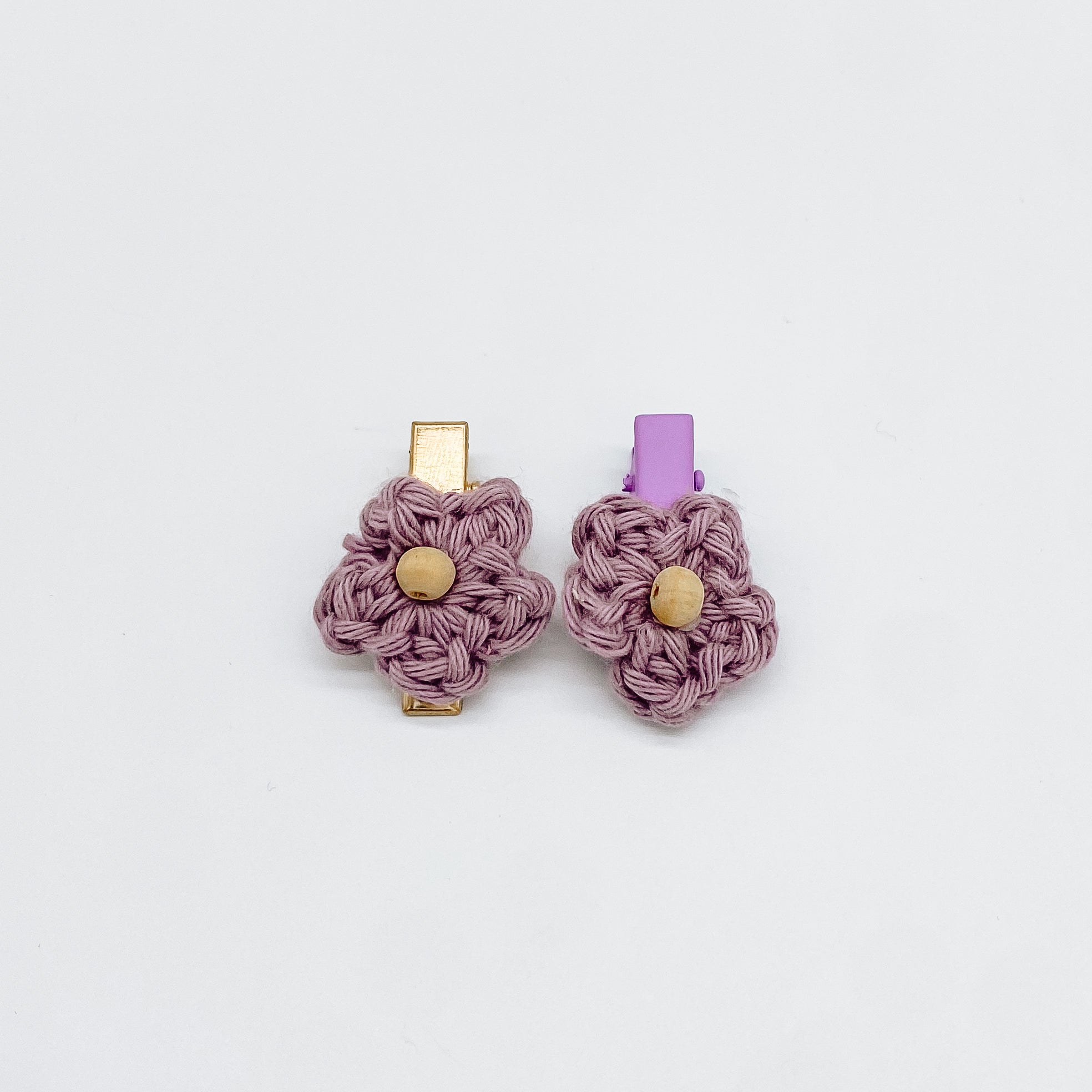 Mini Isla Flower Hair Clips | Hand Crocheted Flowers