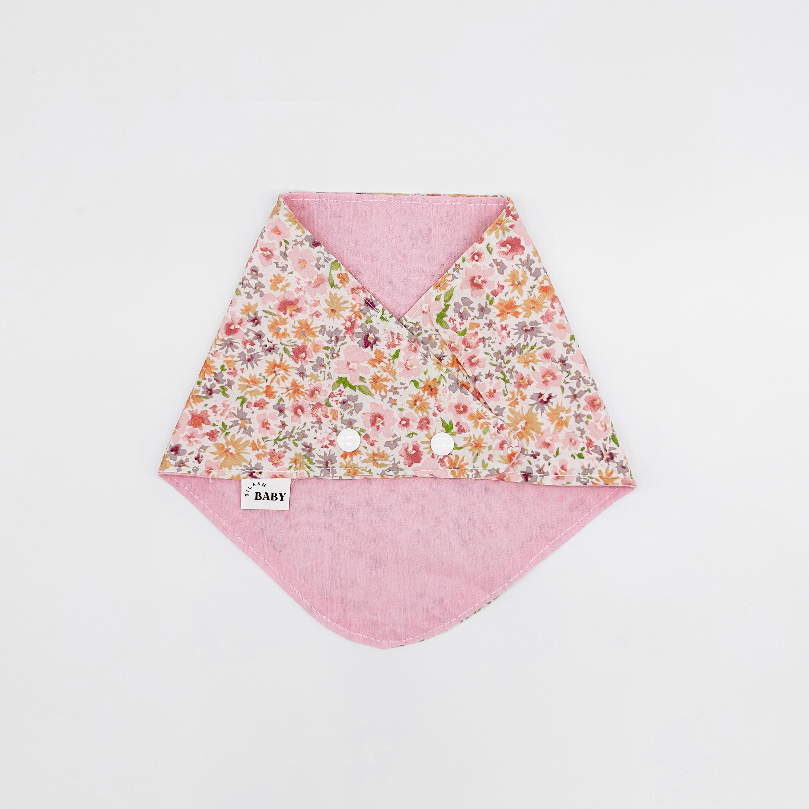 Bubble Pink Meadow Bandana Bib | Handmade Bib