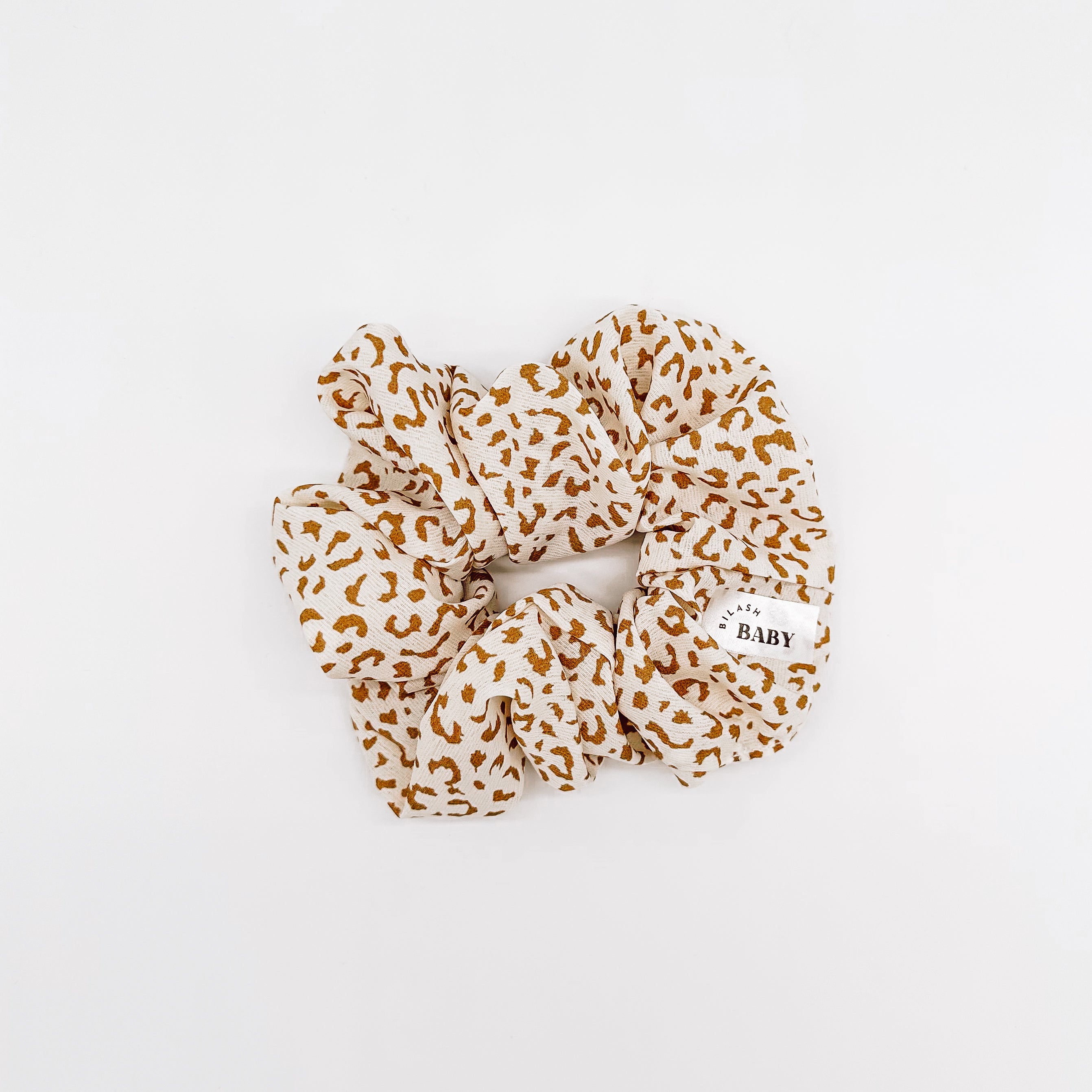 Beige Leopard Print Scrunchie | Handmade Scrunchies