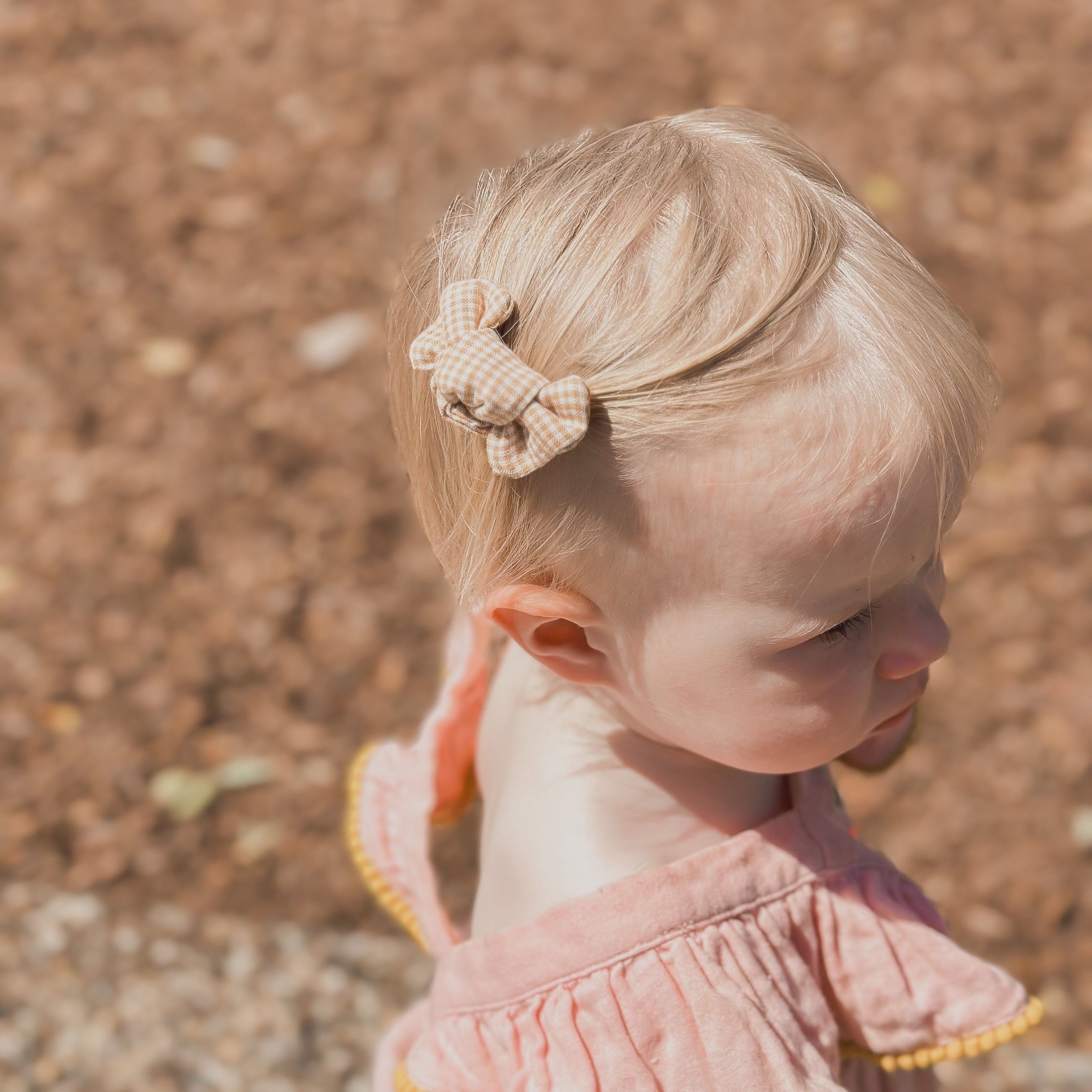 Grace Small Gingham Knot Bow | Handmade Bows