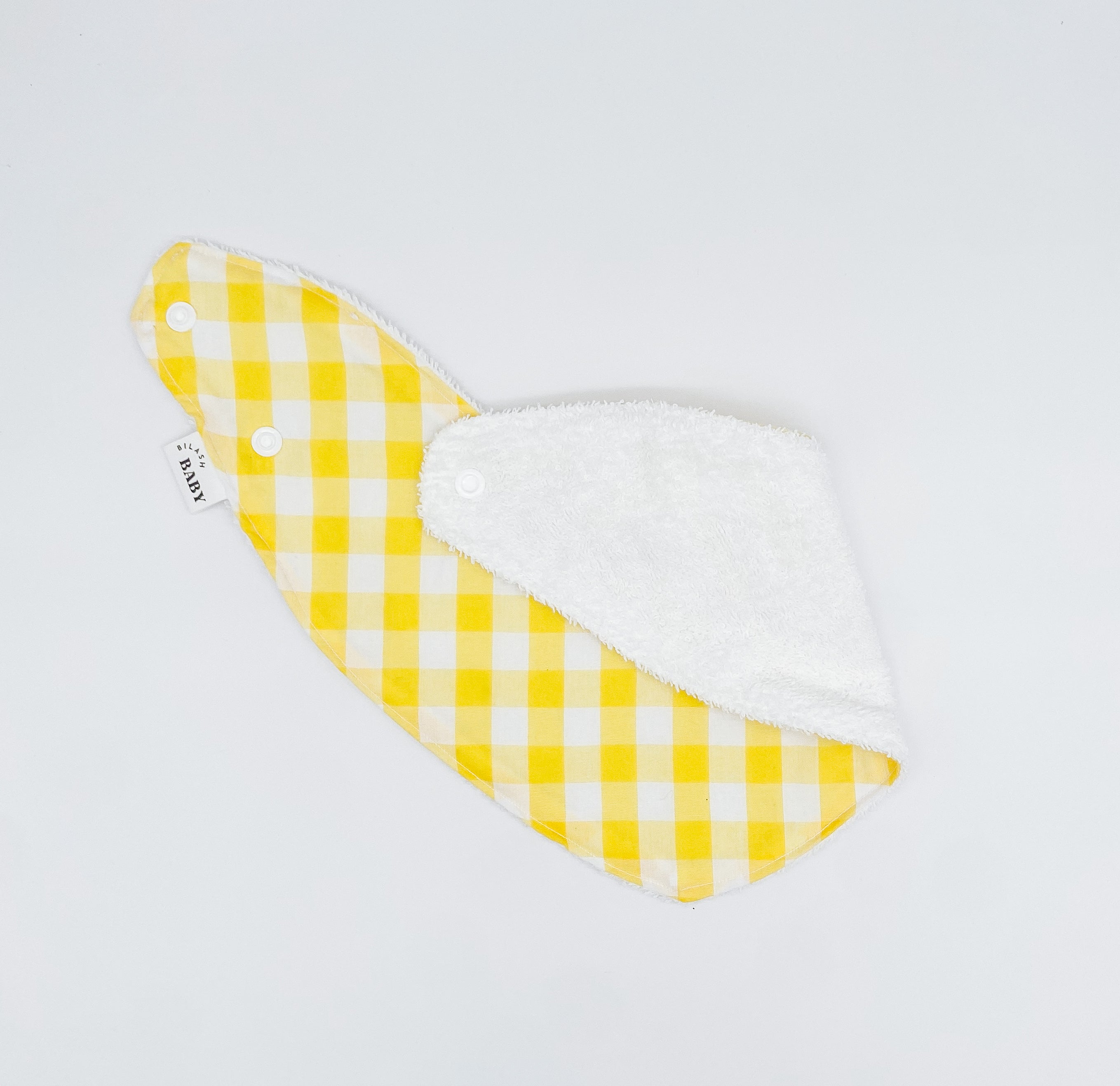 Sunshine Yellow Gingham Grow Bib | Handmade Bib