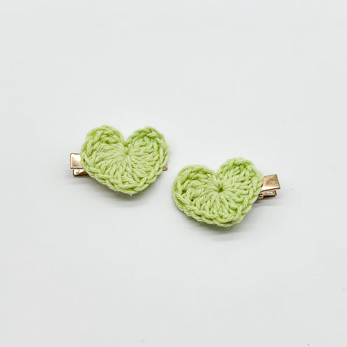 Love Heart Clips | Hand Crocheted