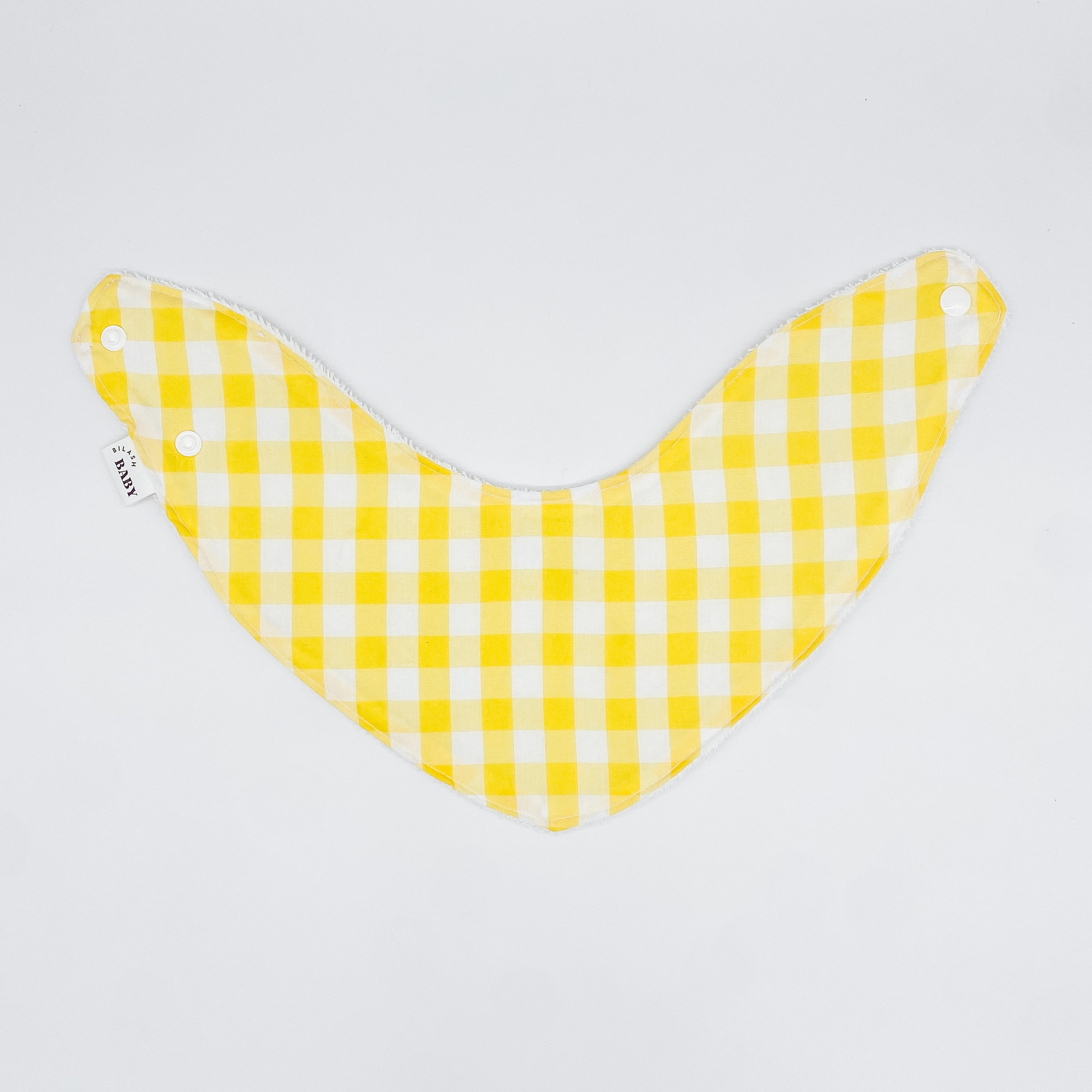 Sunshine Yellow Gingham Grow Bib | Handmade Bib