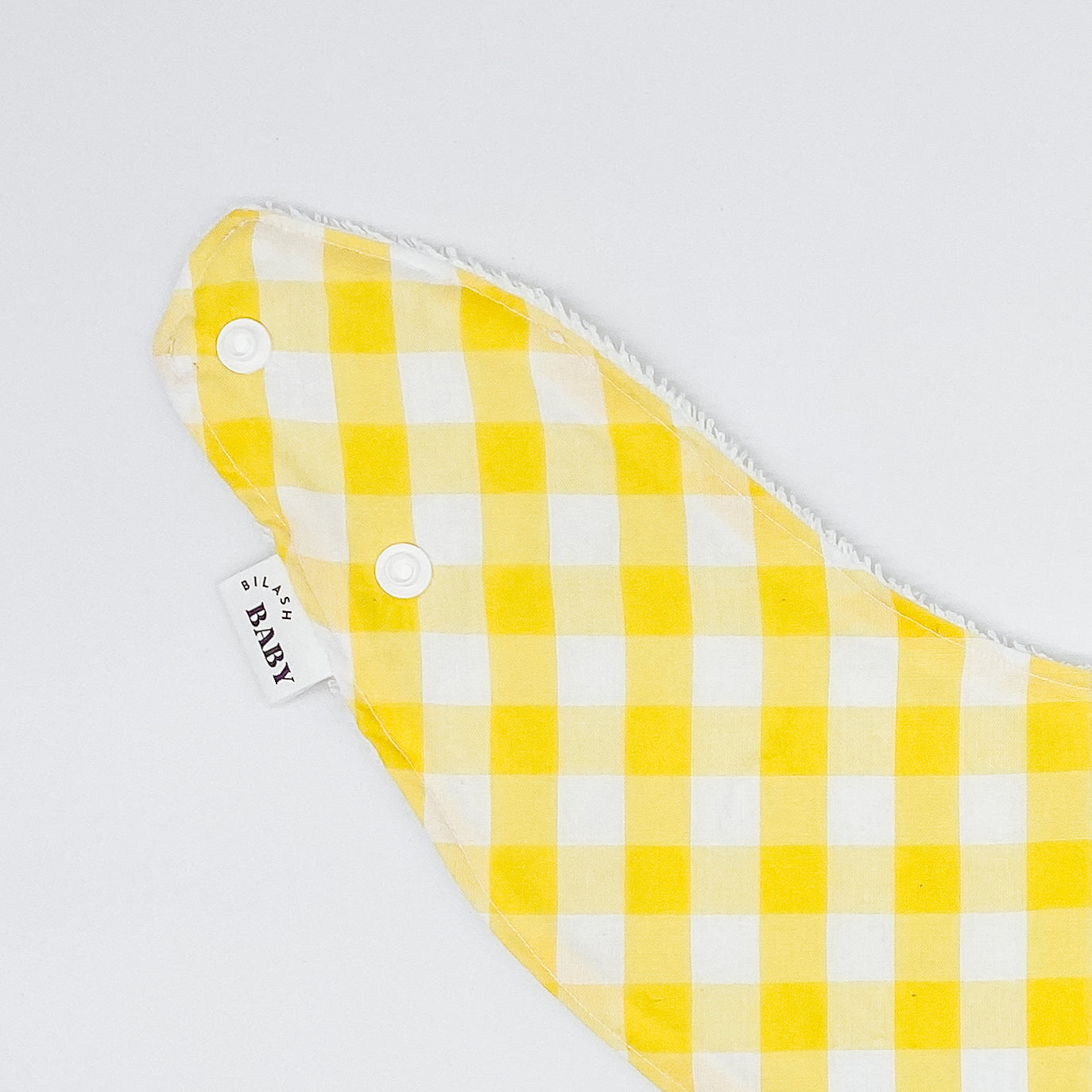 Sunshine Yellow Gingham Grow Bib | Handmade Bib