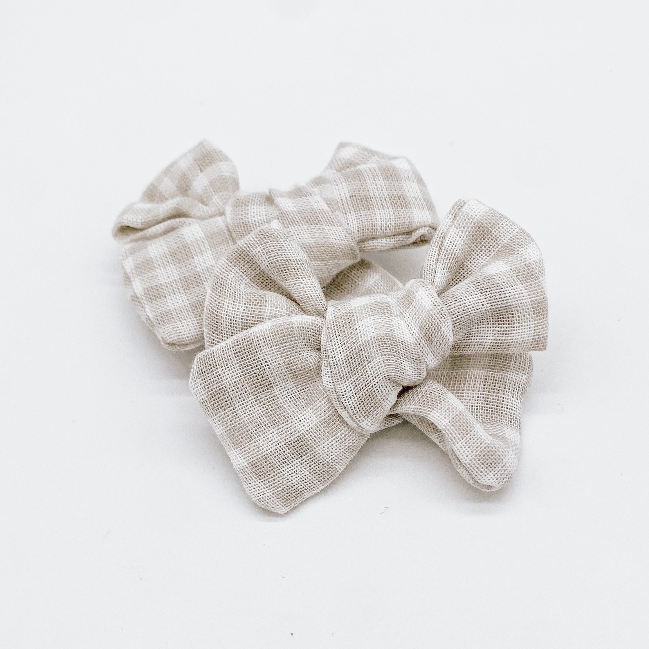 Grace Small Gingham Hair Bows | Handmade Bows