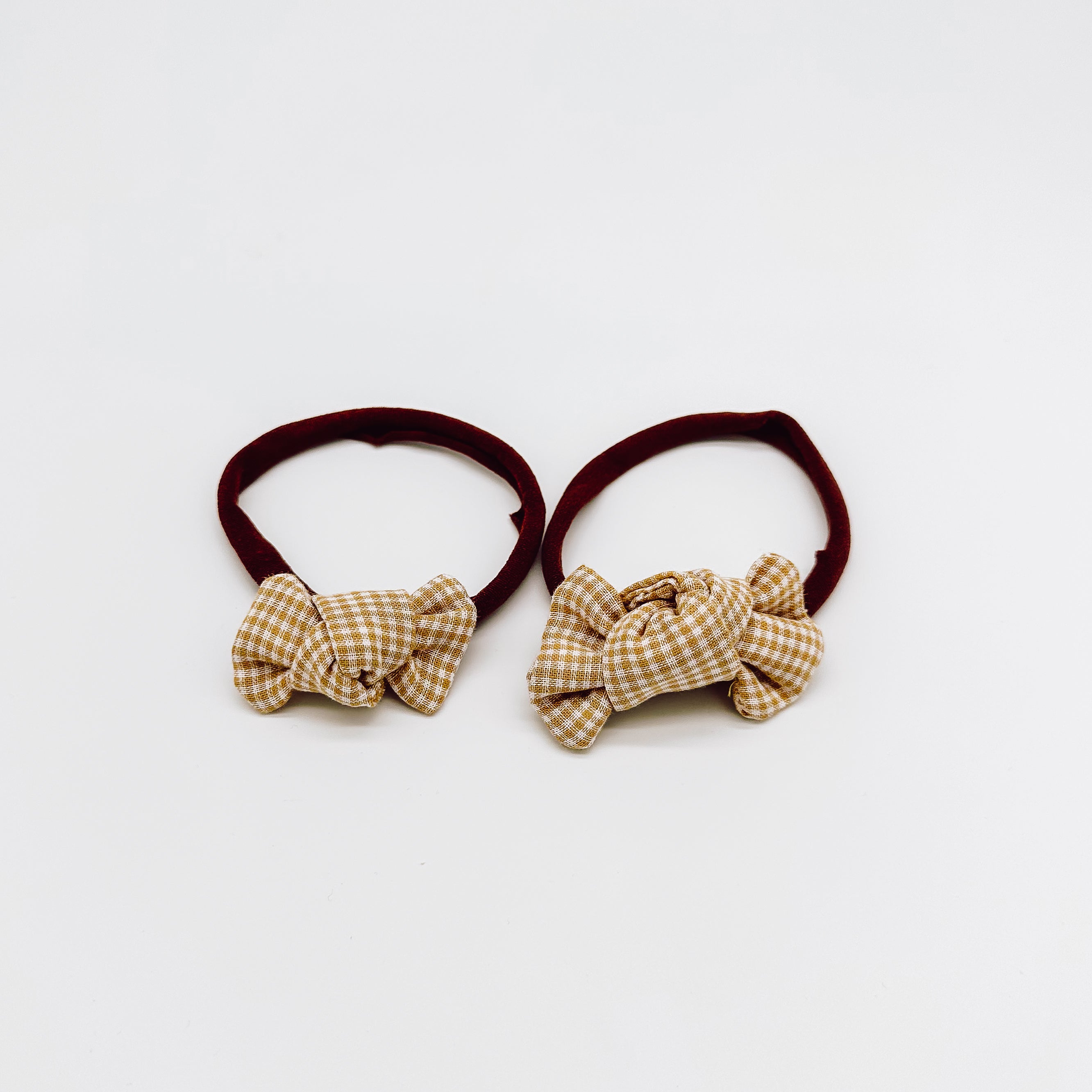 Grace Small Gingham Knot Bow | Handmade Bows