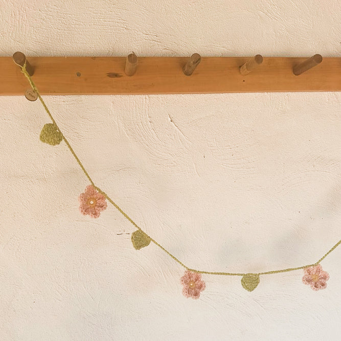 Pink Daisy Dream Crochet Garland | Strawberry Fields