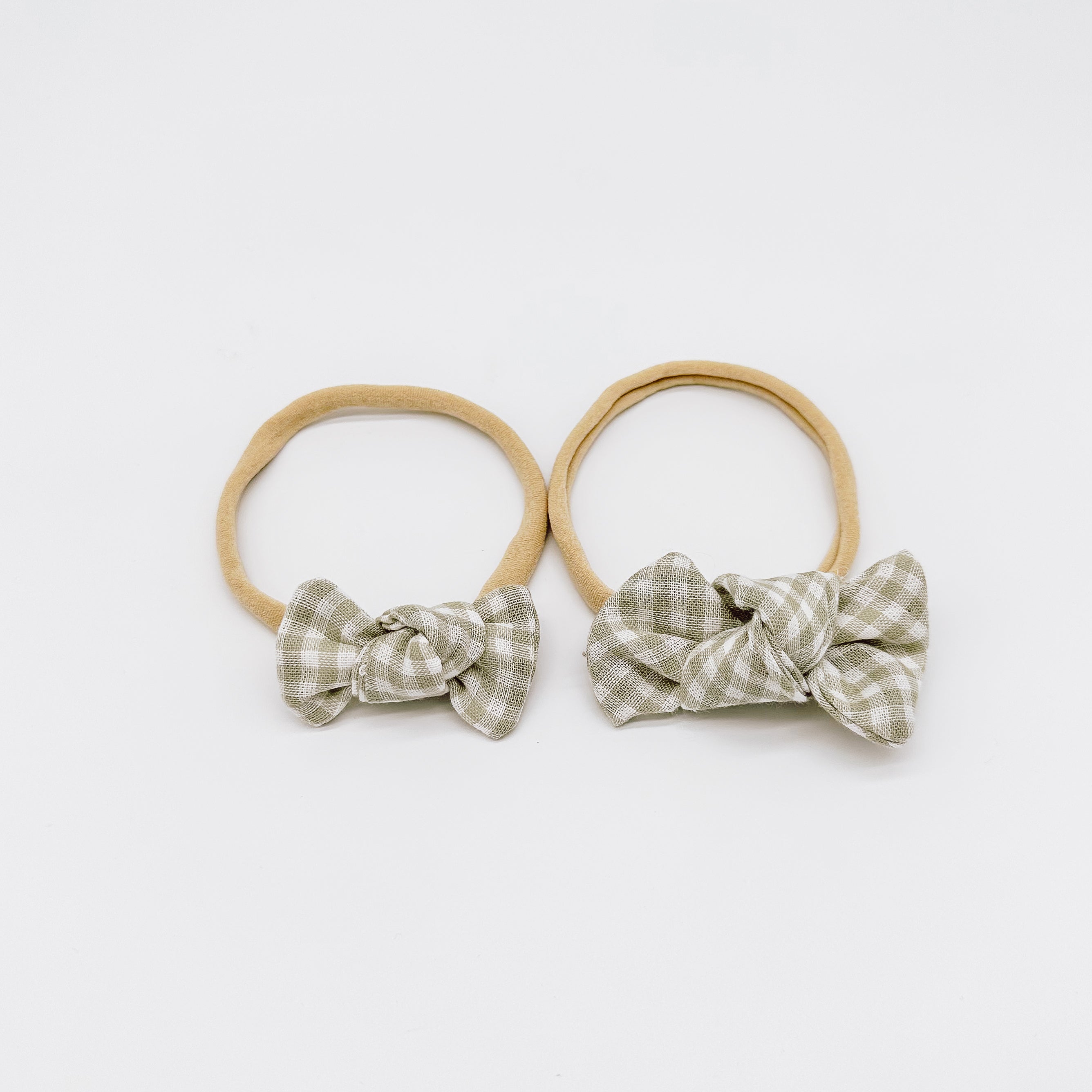 Grace Small Gingham Knot Bow | Handmade Bows