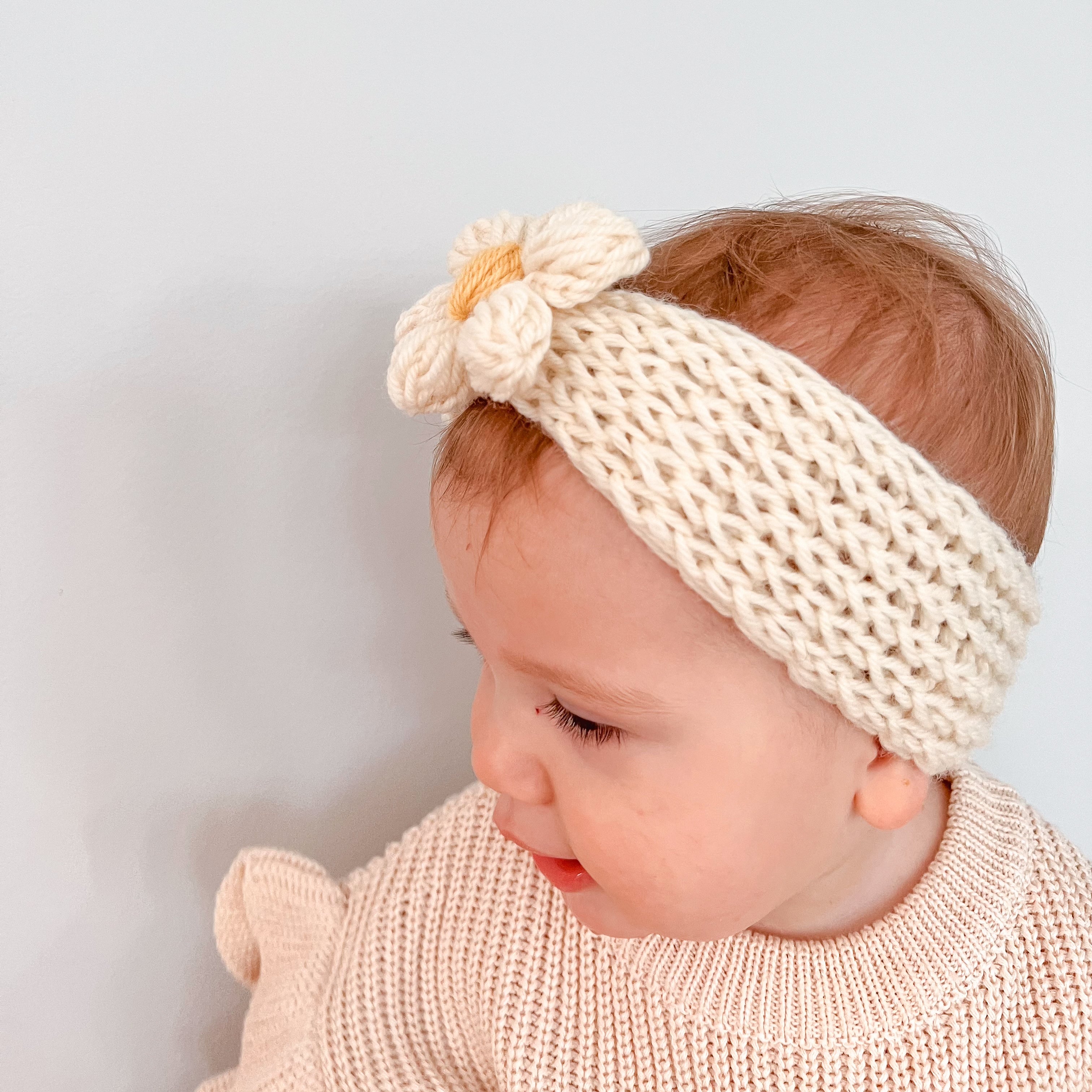 Knitted Flower Headband | Hand Knitted