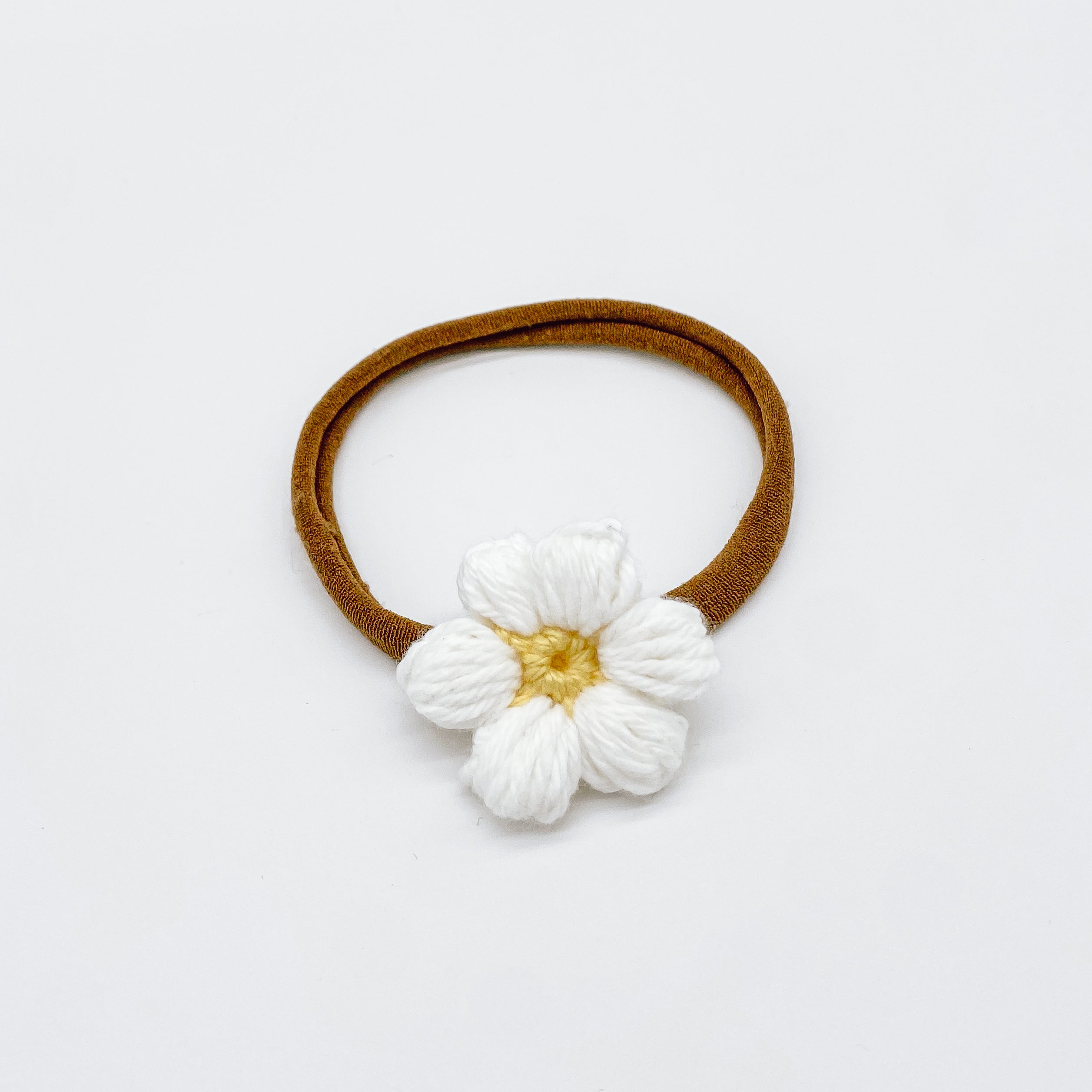 Josie Daisy White Crocheted Flower Hair Accessories | Hand Crocheted Flowers