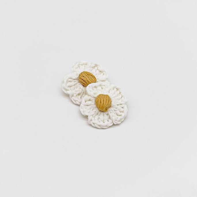 Daisy Classic Clips | Hand Crocheted