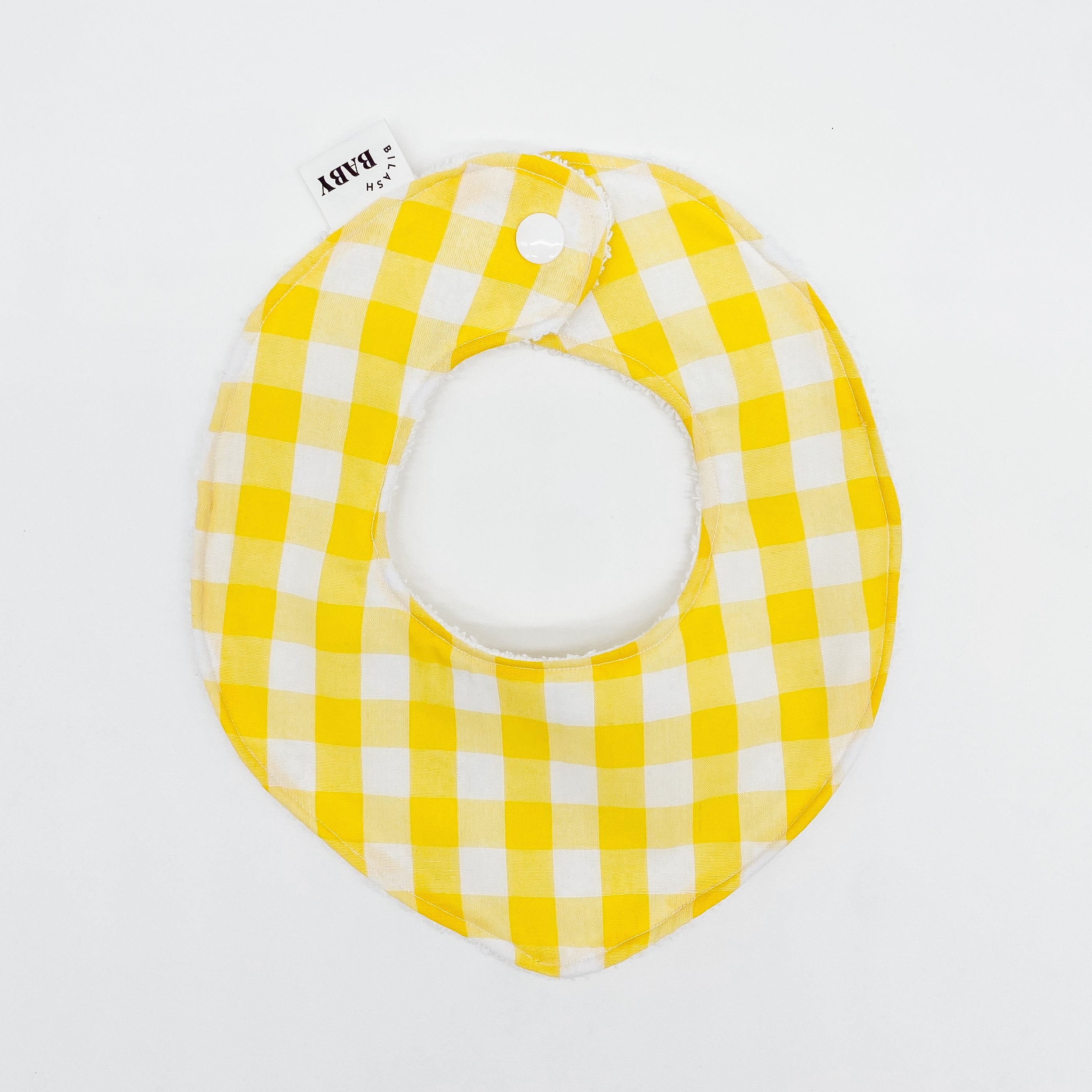 Sunshine Yellow Gingham Bib | Handmade Bib