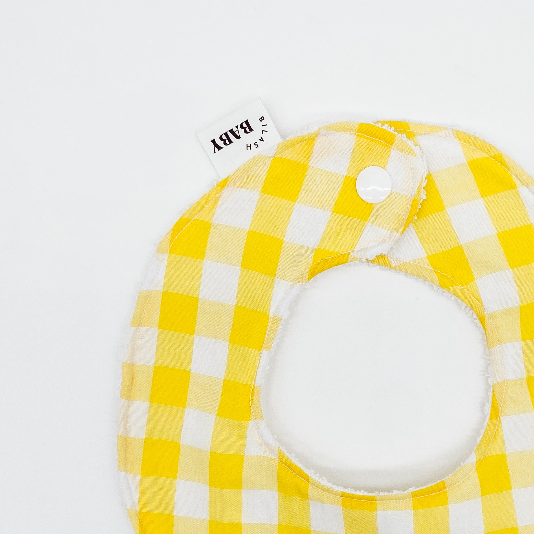 Sunshine Yellow Gingham Bib | Handmade Bib