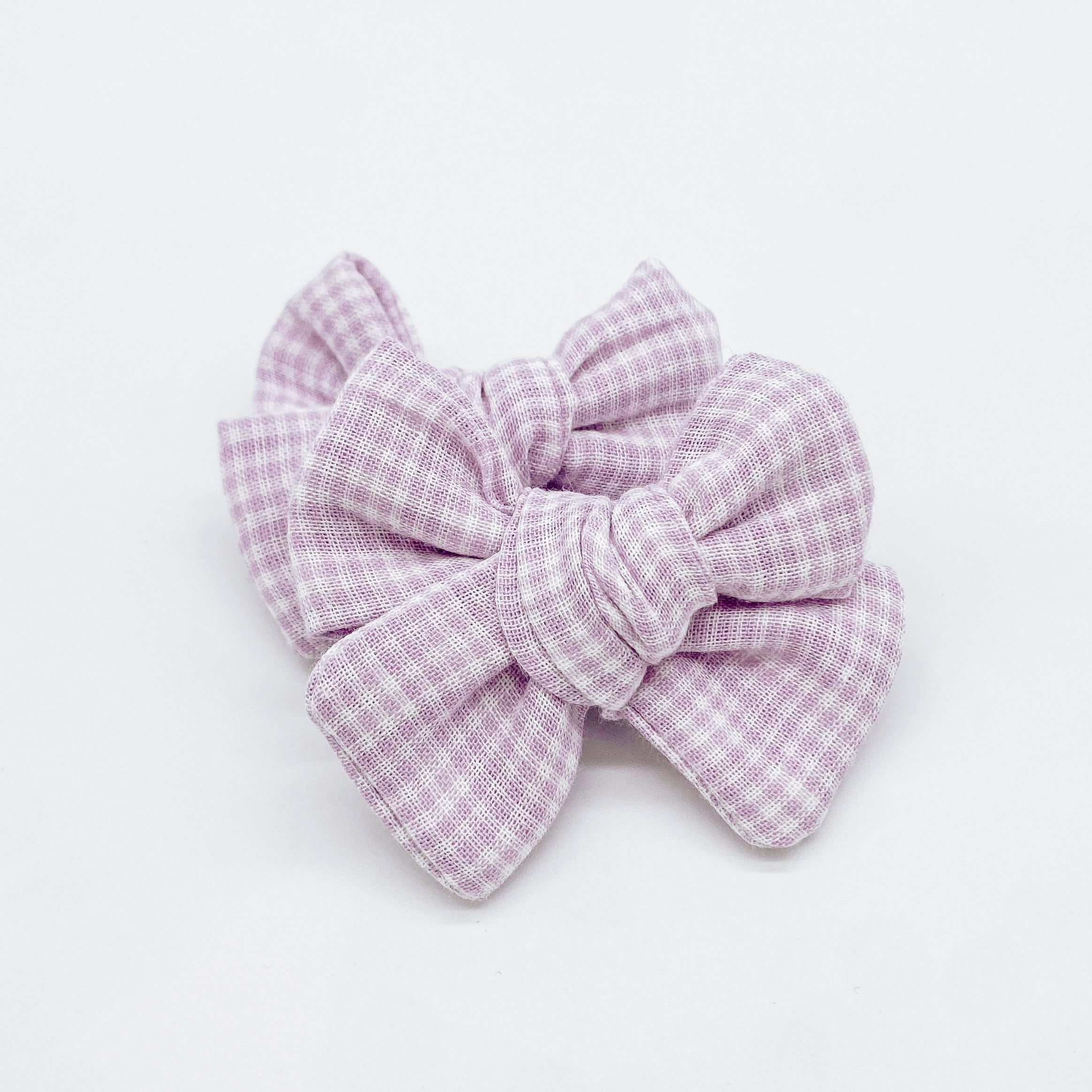 Grace Small Gingham Hair Bows | Handmade Bows