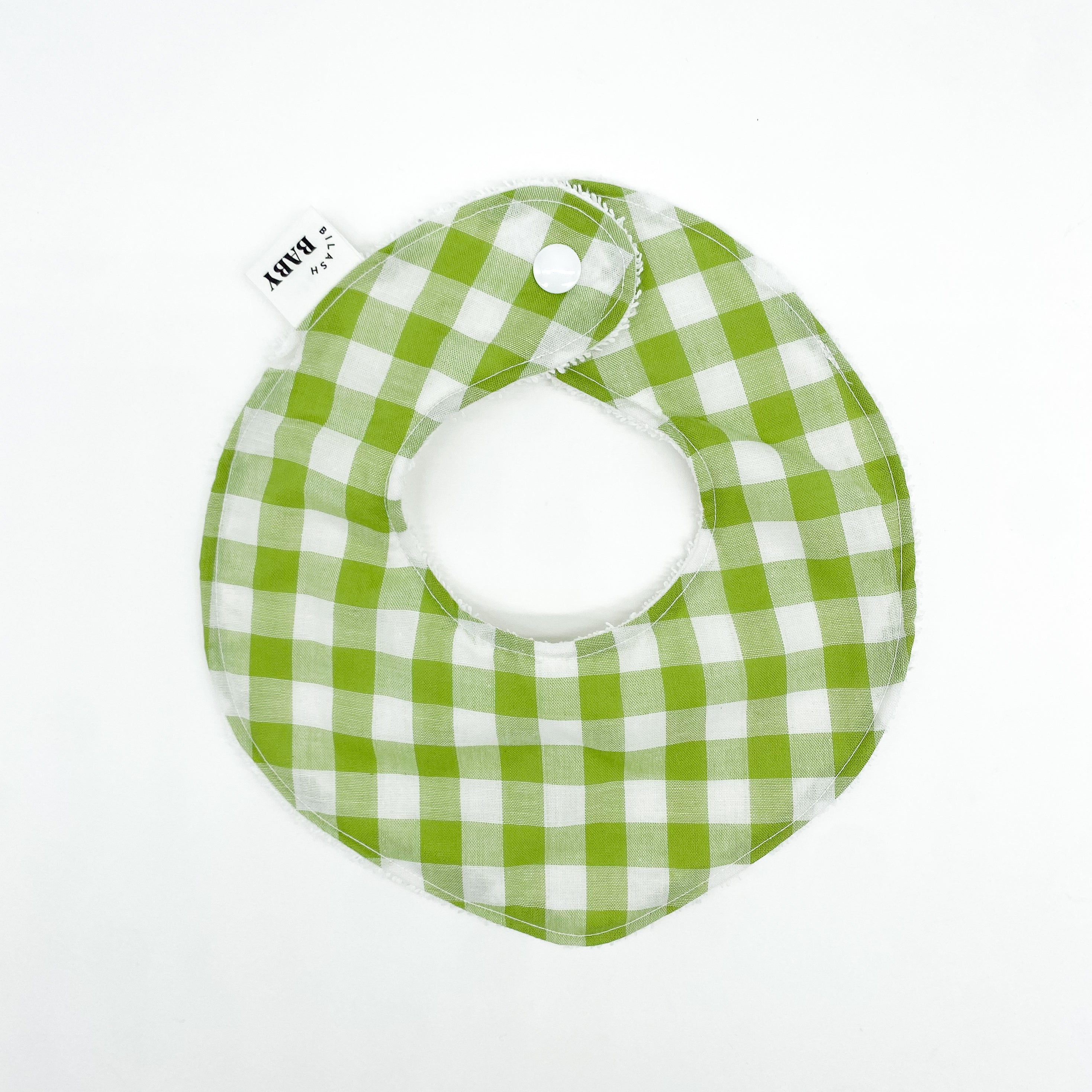 Green Gingham Bib