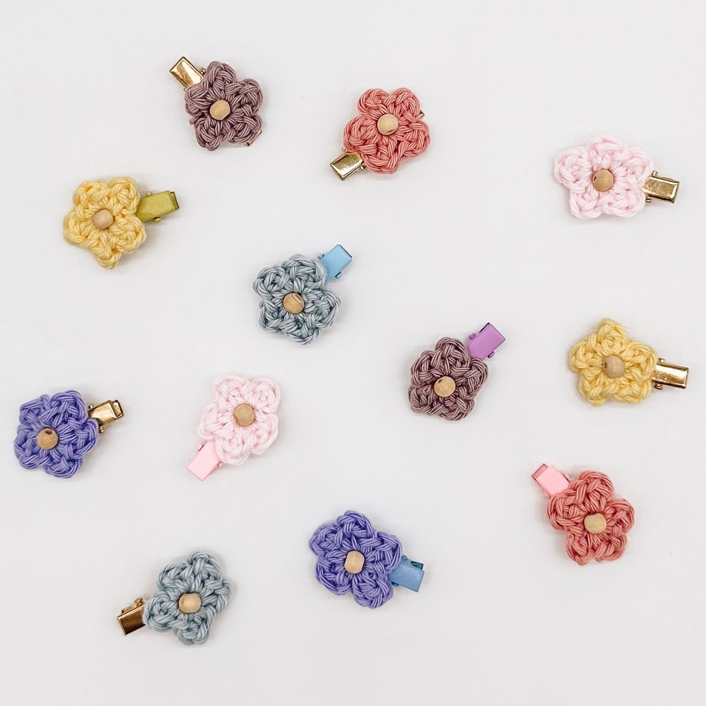 Mini Isla Flower Hair Clip | Hand Crocheted Flowers