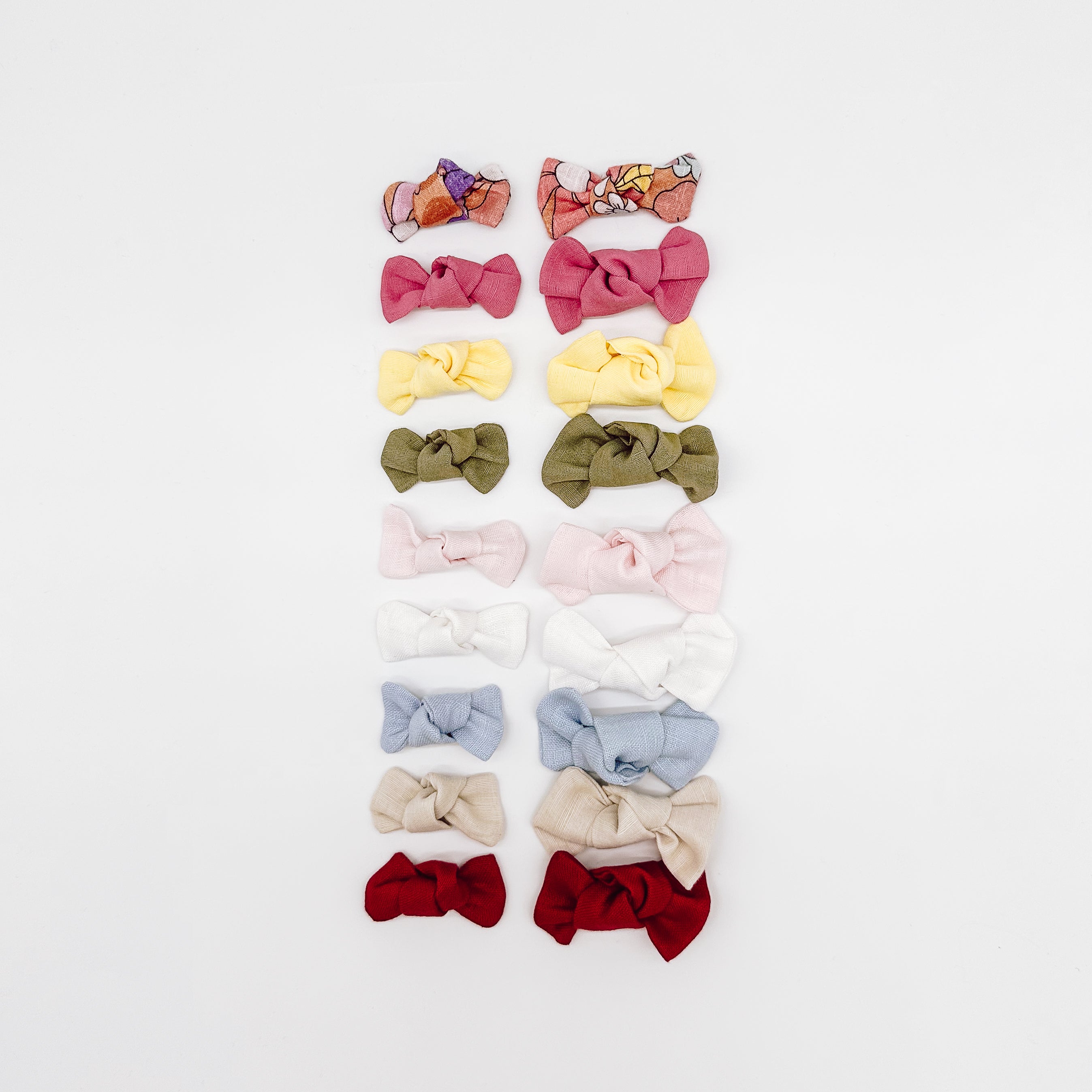 Linen Knot Hair Bows Hairbands/Clips | Handmade Bows