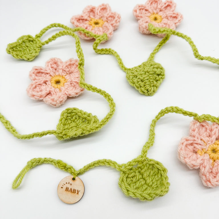 Pink Daisy Dream Crochet Garland | Strawberry Fields