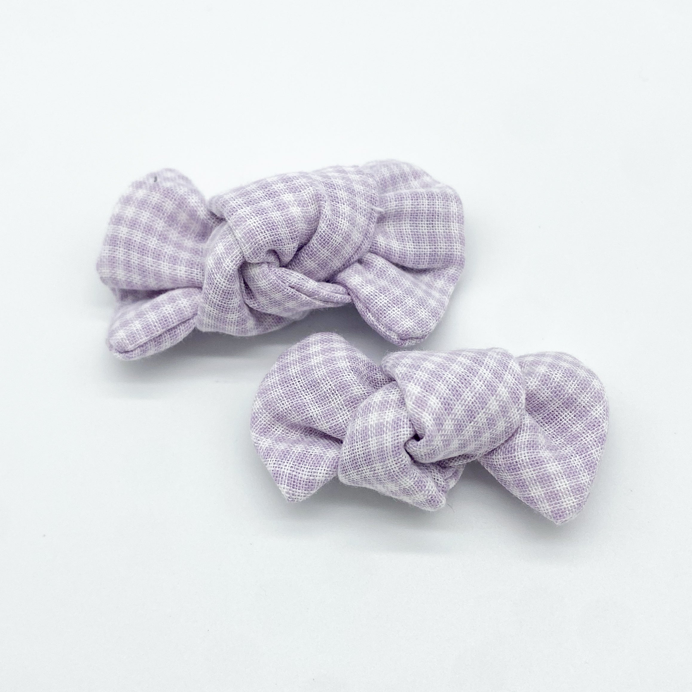 Grace Small Gingham Knot Bow | Handmade Bows