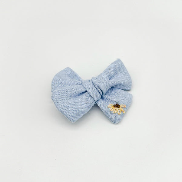 Linen Sunflower Bow | For Ukraine