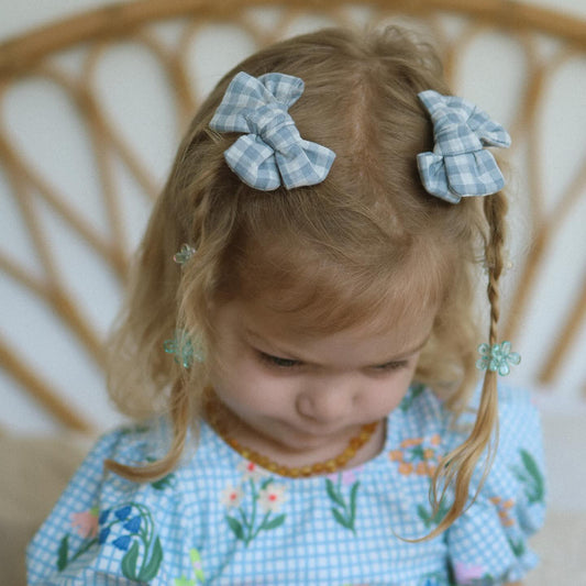 Grace Gingham Hair Bows | Handmade Bows
