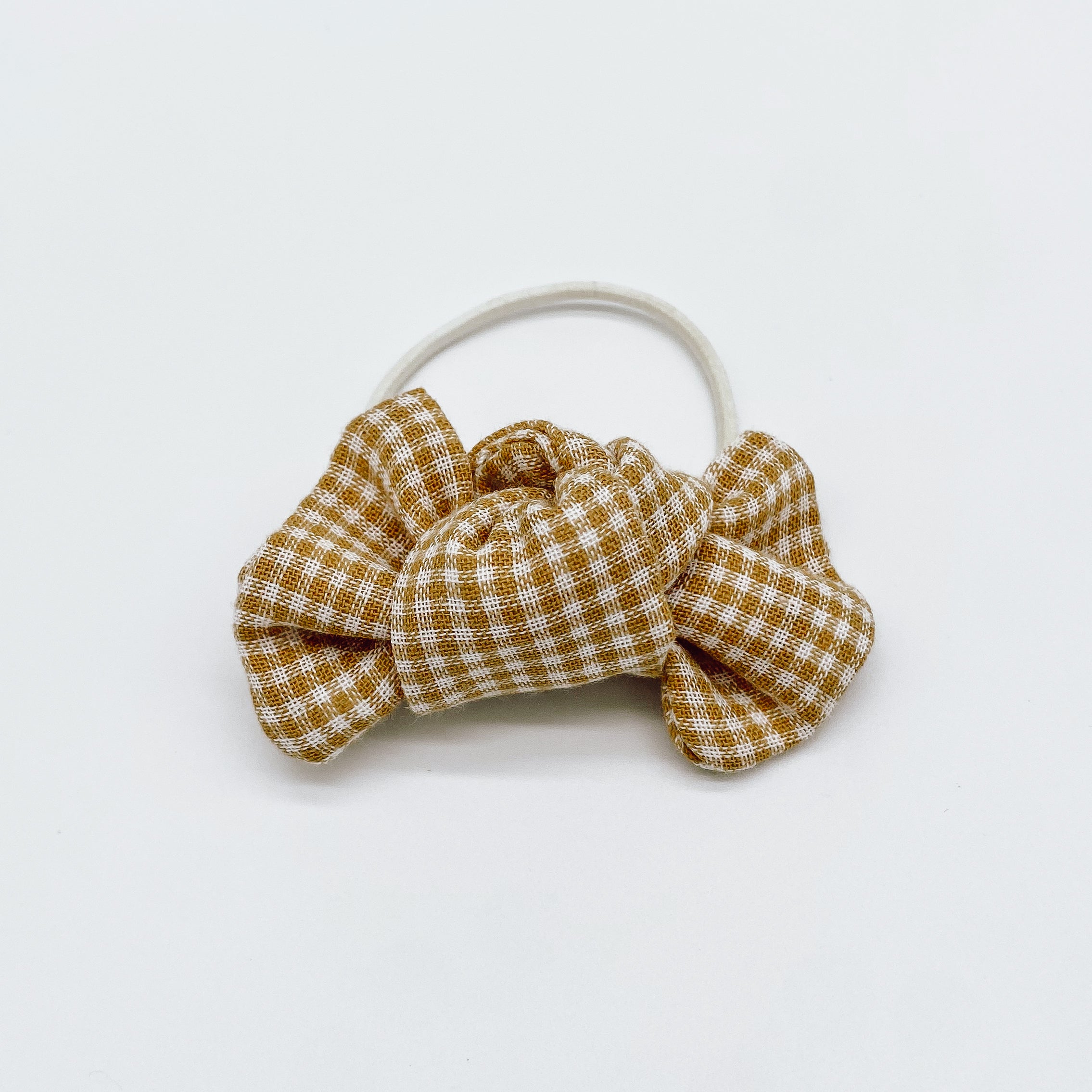 Grace Small Gingham Knot Bow | Handmade Bows