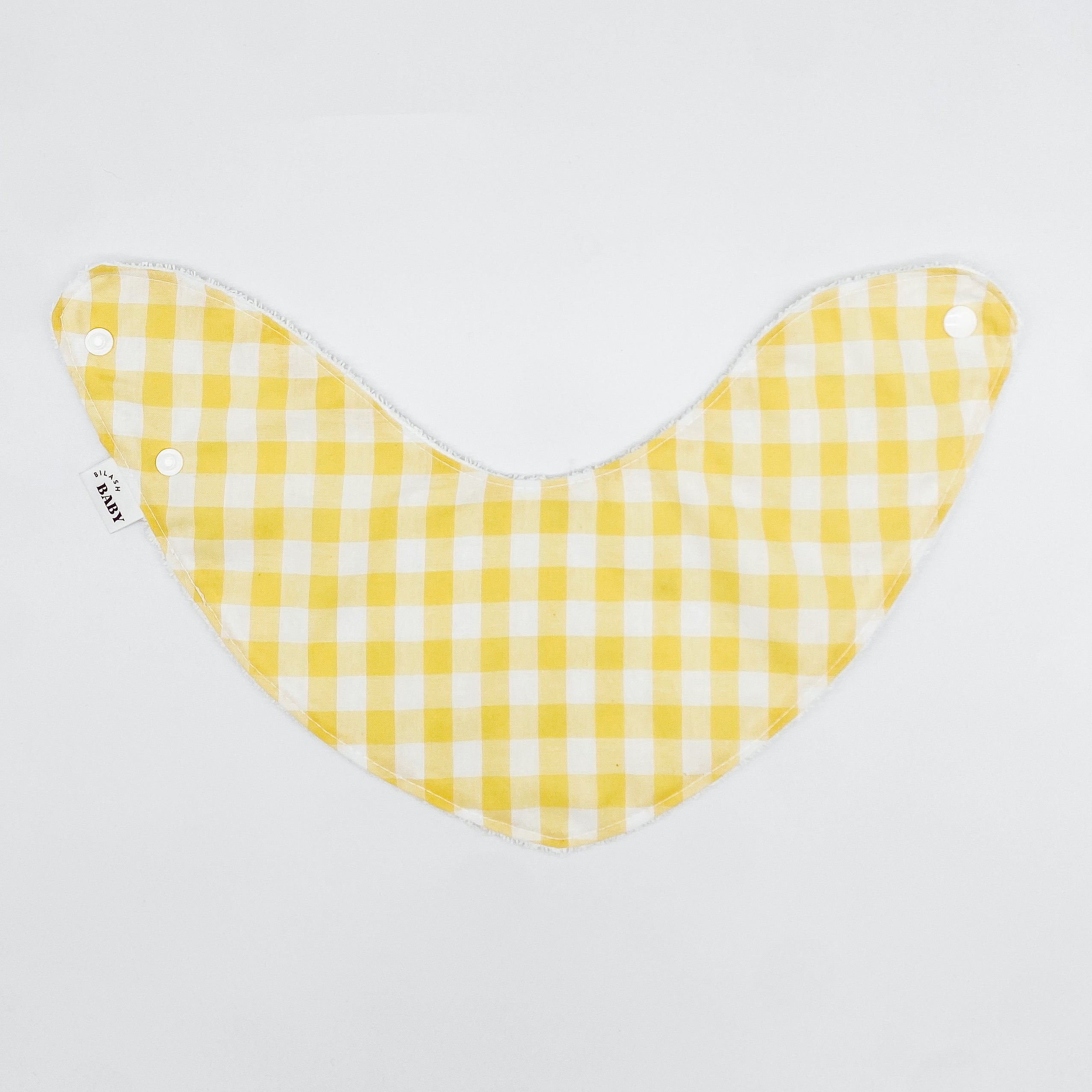 Lemonade Gingham Grow Bib | Handmade Bib