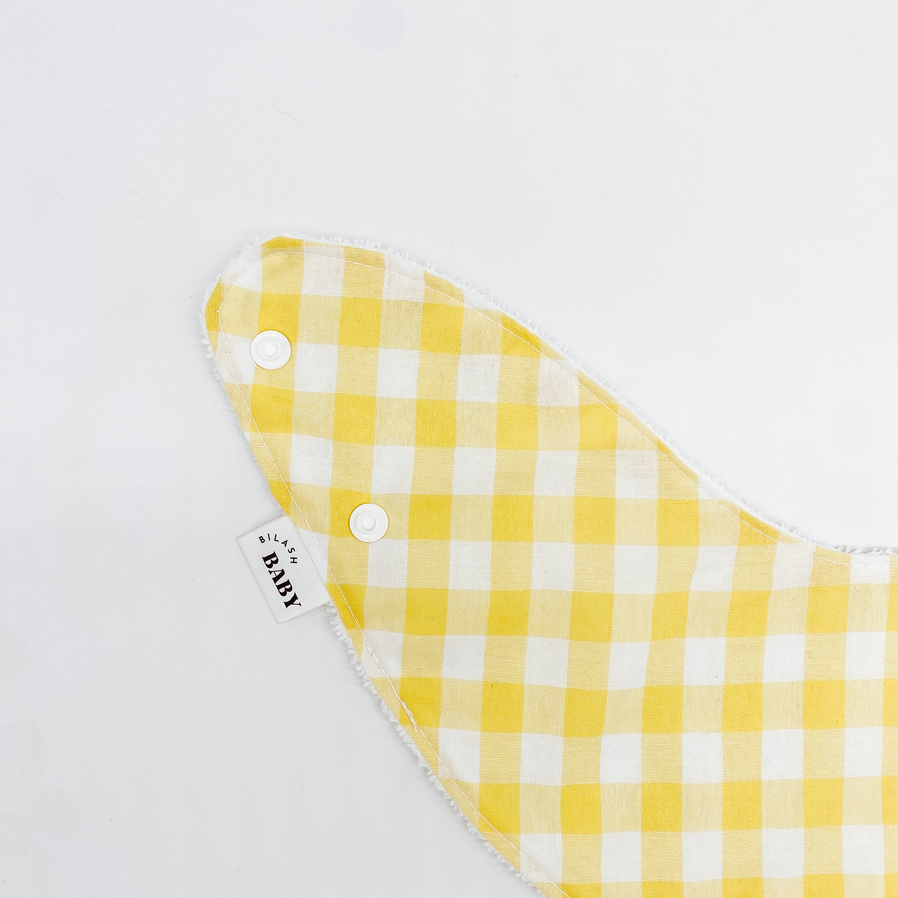 Lemonade Gingham Grow Bib | Handmade Bib