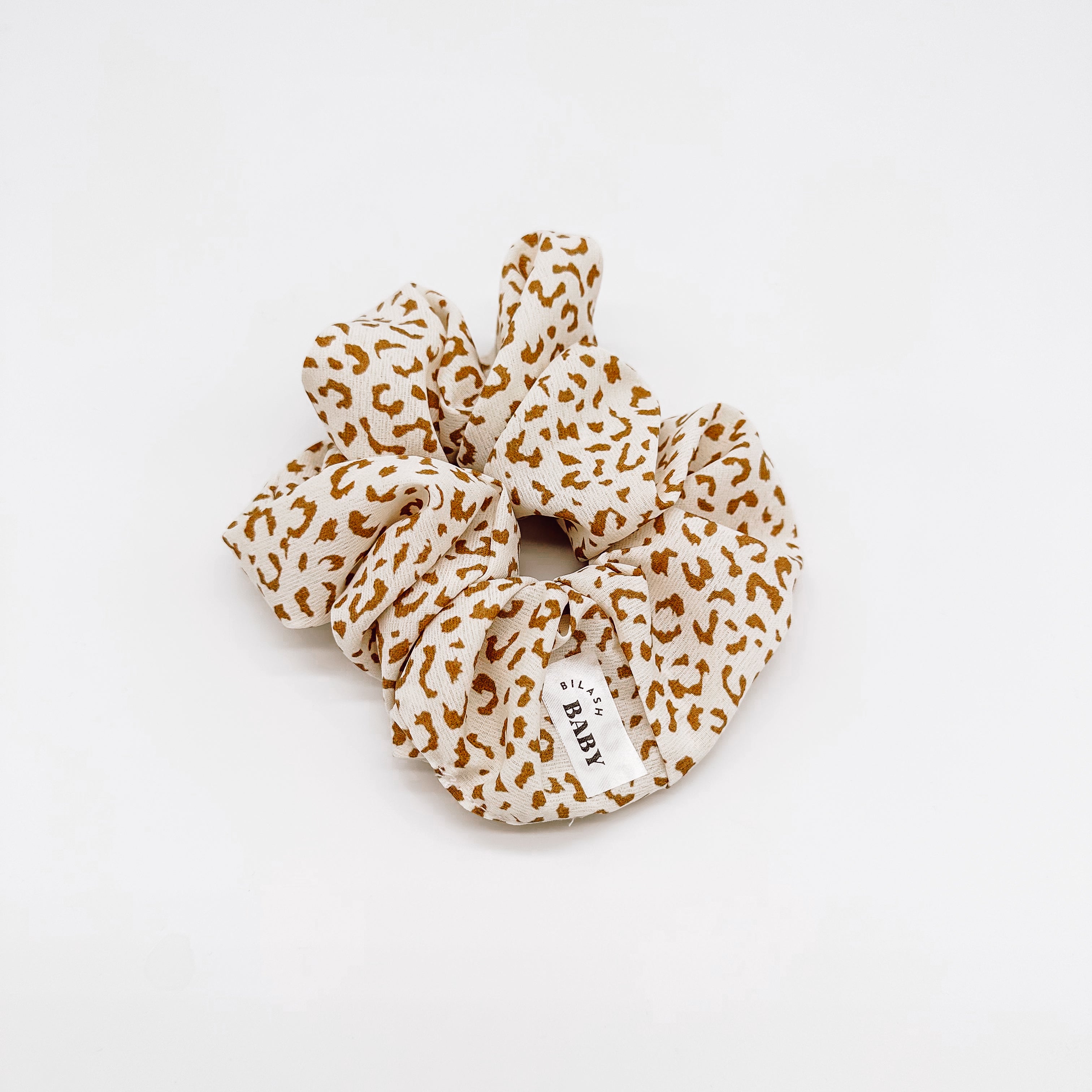 Beige Leopard Print Scrunchie | Handmade Scrunchies