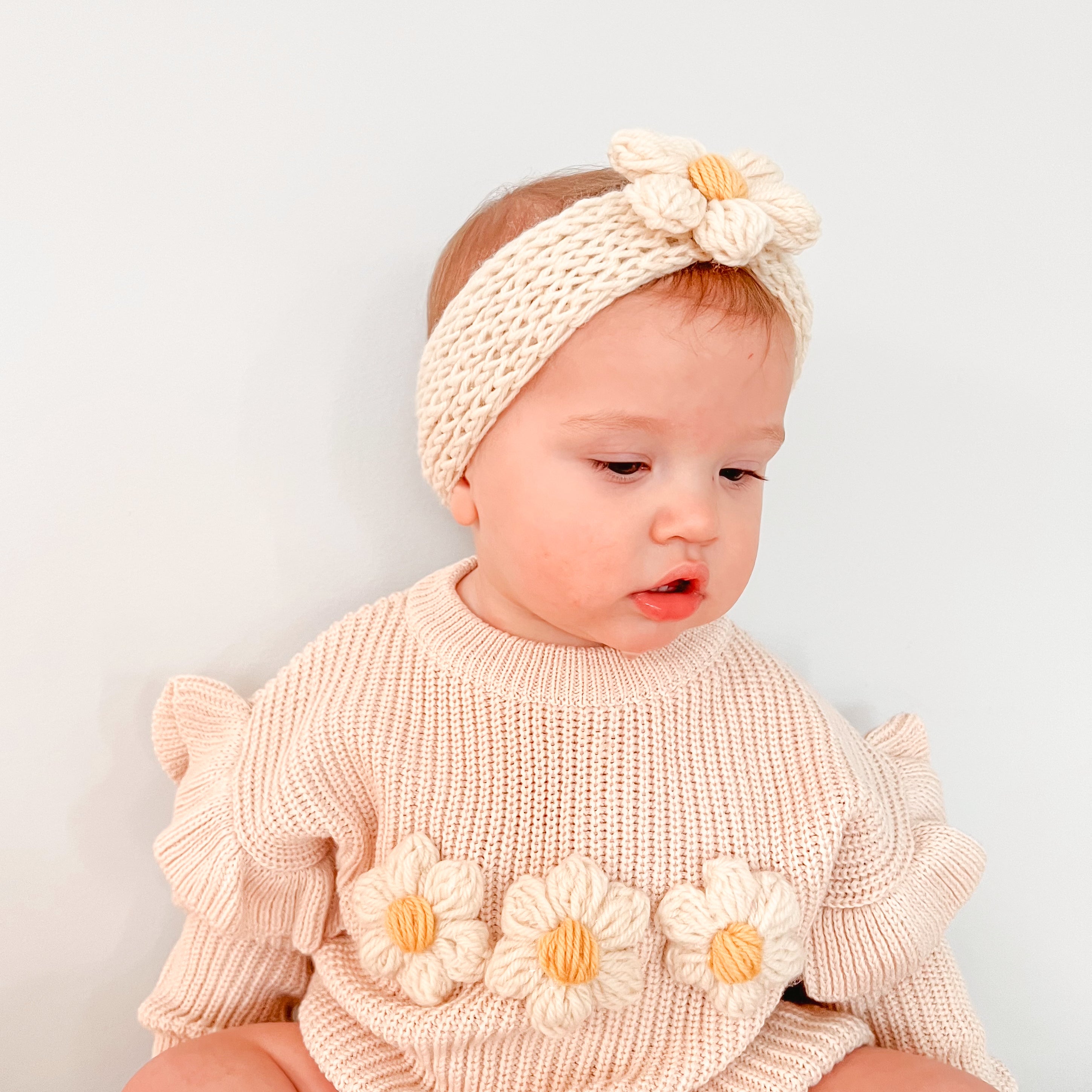 Knitted Flower Headband | Hand Knitted