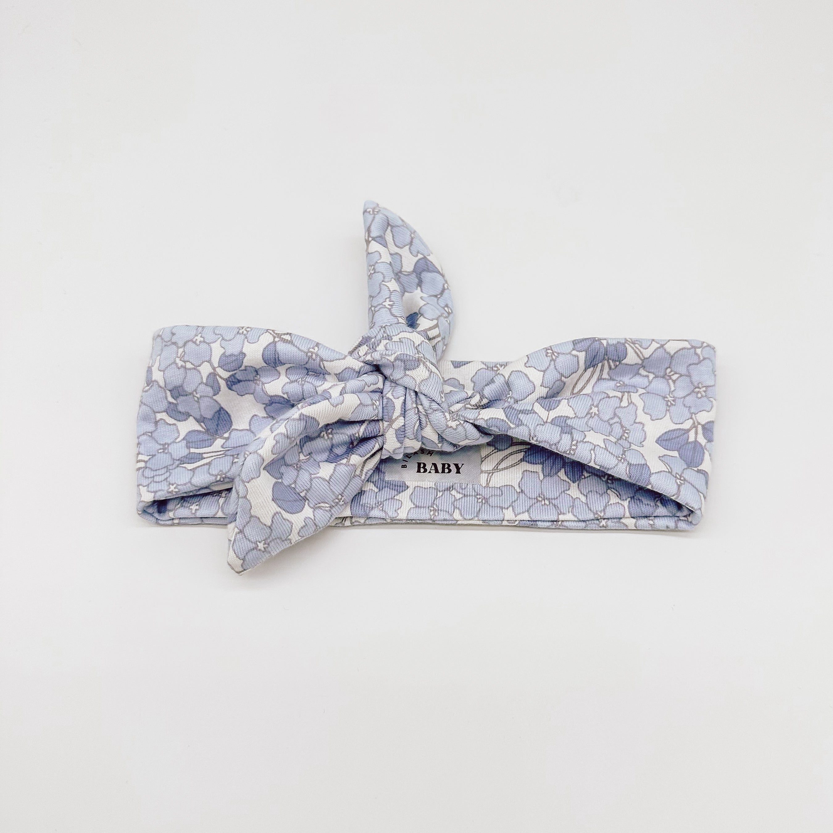 Blue Floral Tie Headband | Handmade Headbands