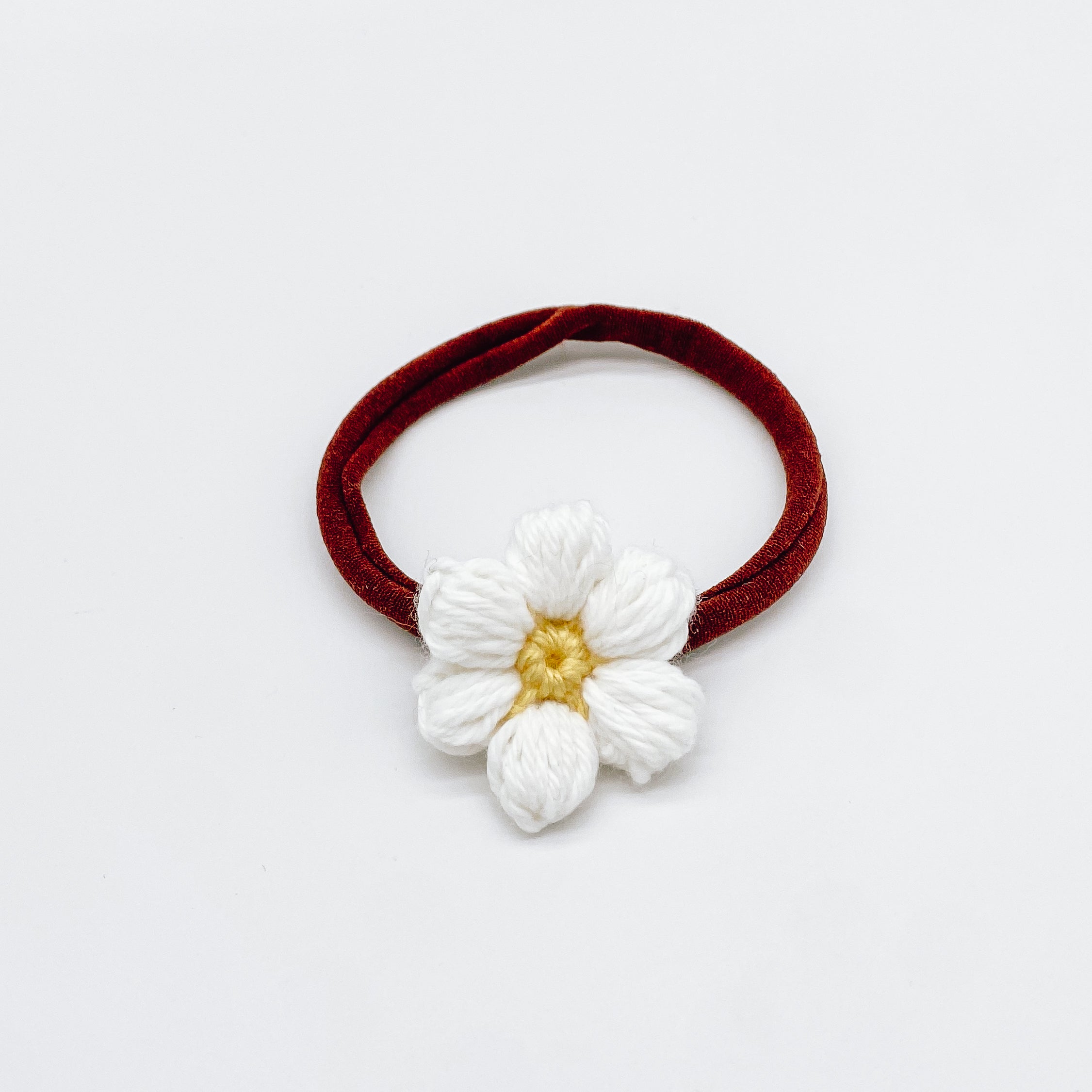 Josie Daisy White Crocheted Flower Hair Accessories | Hand Crocheted Flowers