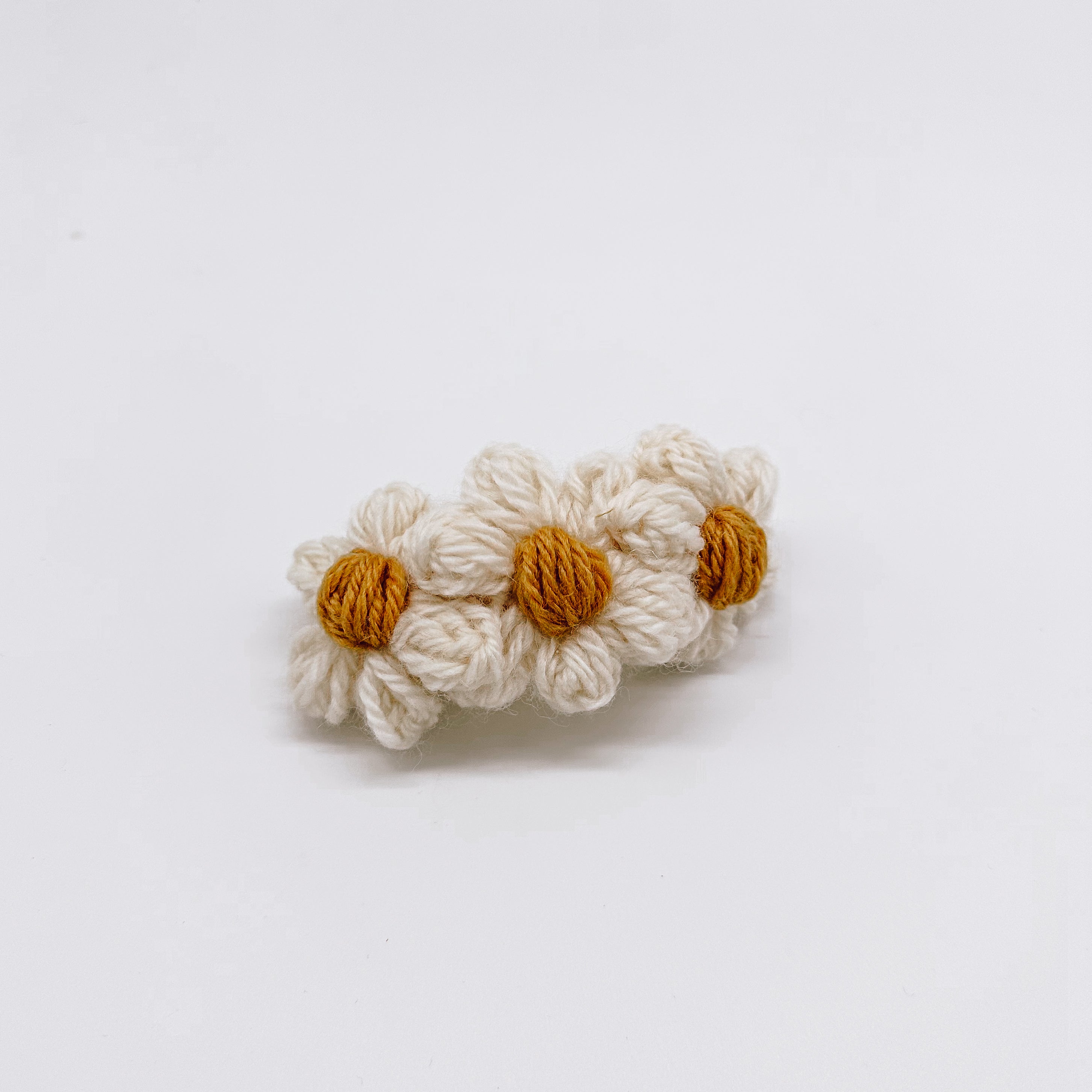 Sadie Puff Flower Nylon Headband | Hand Crocheted