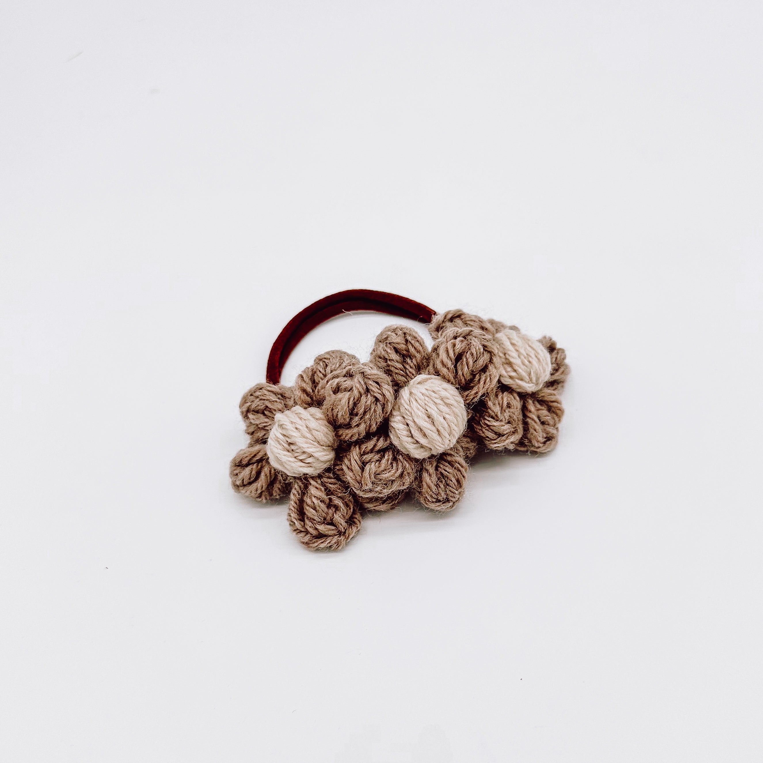 Sadie Puff Flower Nylon Headband | Hand Crocheted